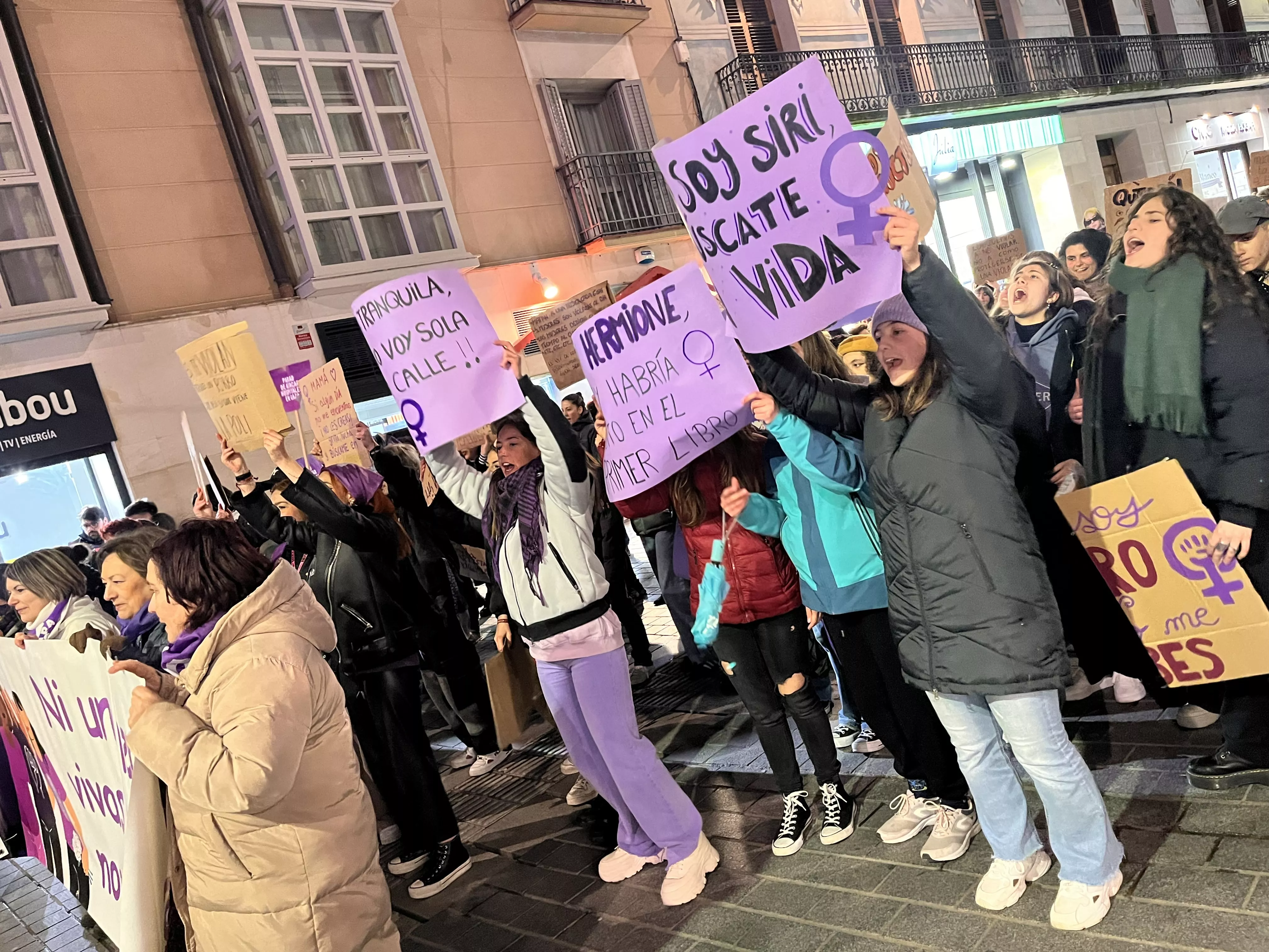 Manifestación del 8M 2024 celebrada en Huesca. Foto Mercedes Manterola