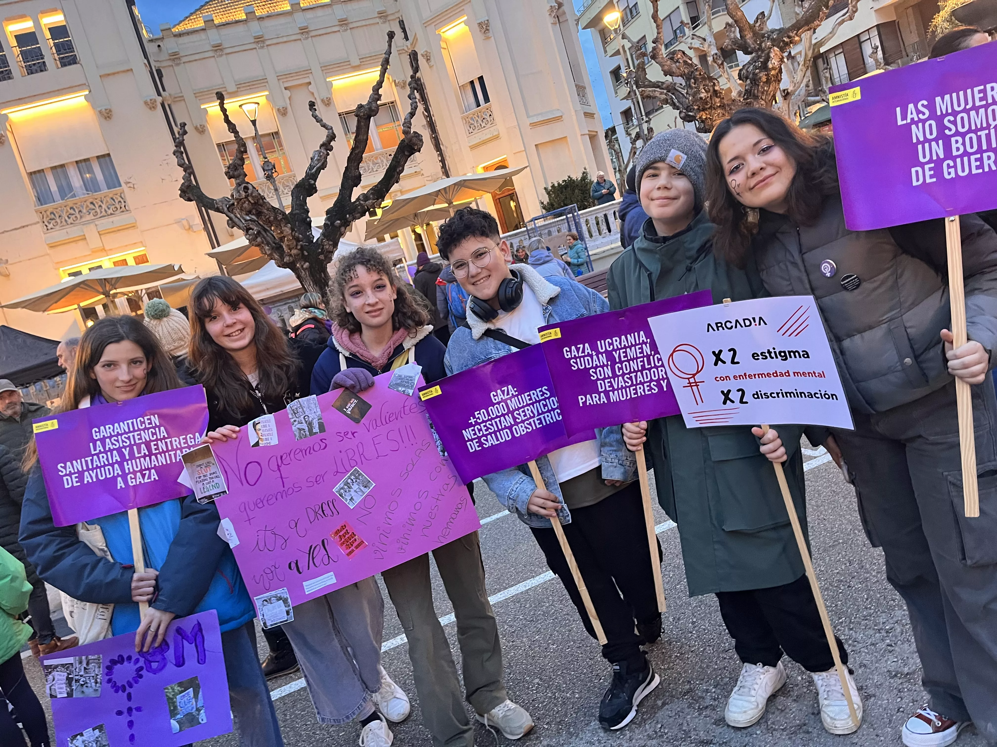 Manifestación del 8M 2024 celebrada en Huesca. Foto Mercedes Manterola