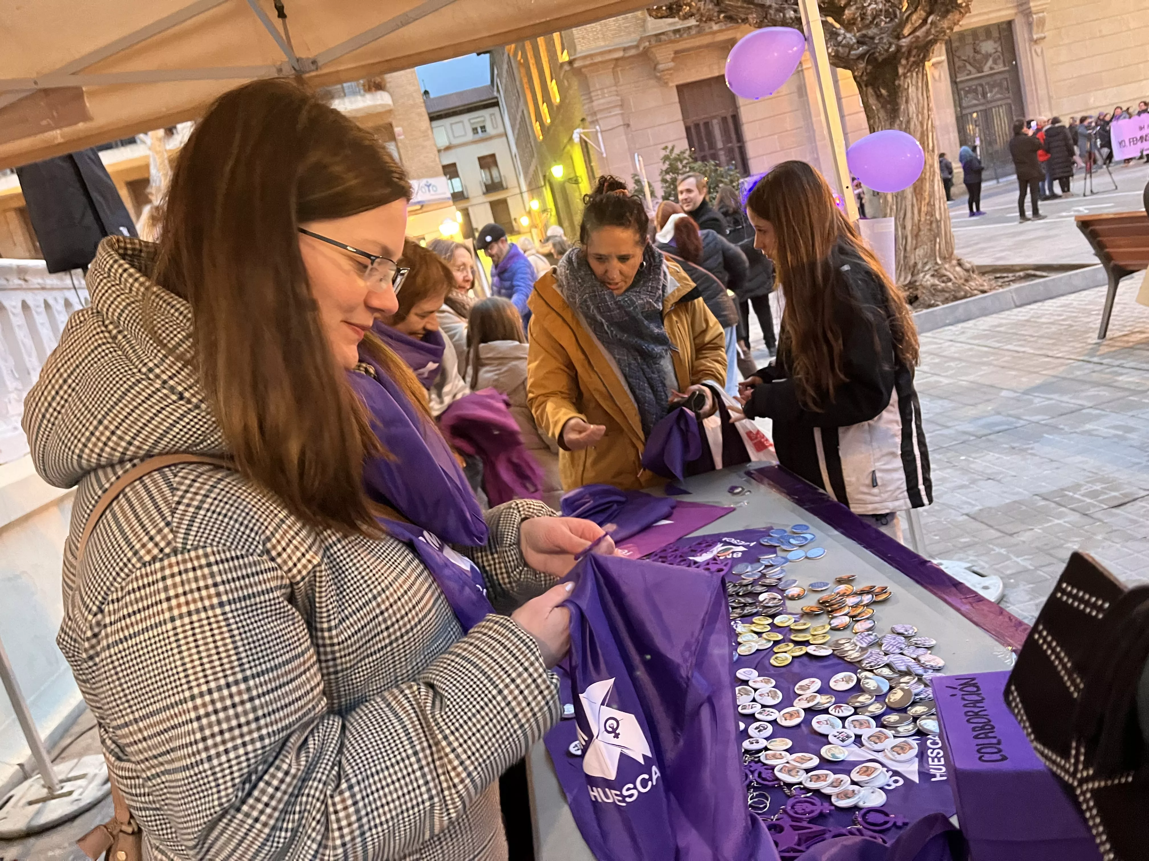 Manifestación del 8M 2024 celebrada en Huesca. Foto Mercedes Manterola
