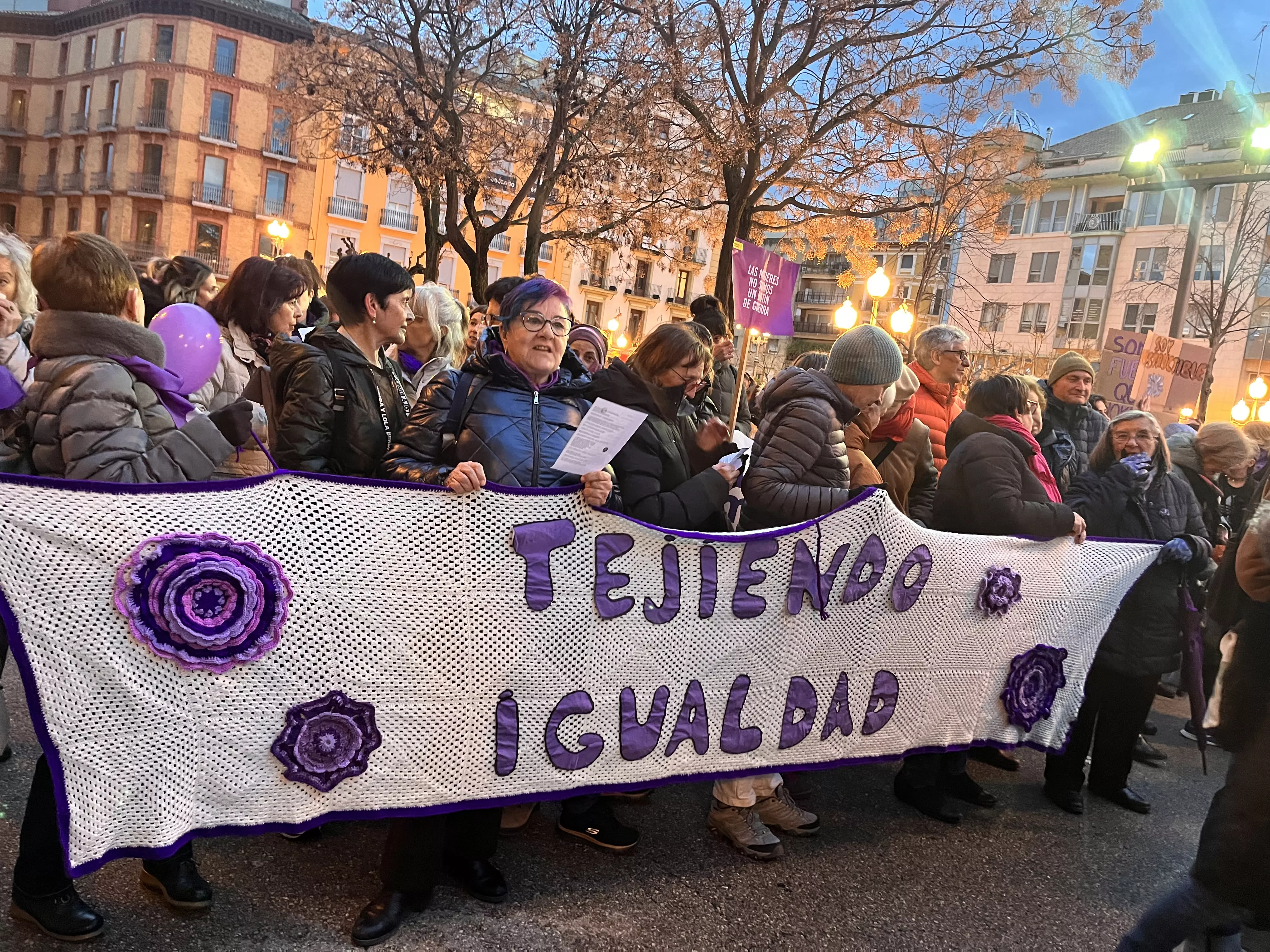 Manifestación del 8M 2024 celebrada en Huesca. Foto Mercedes Manterola