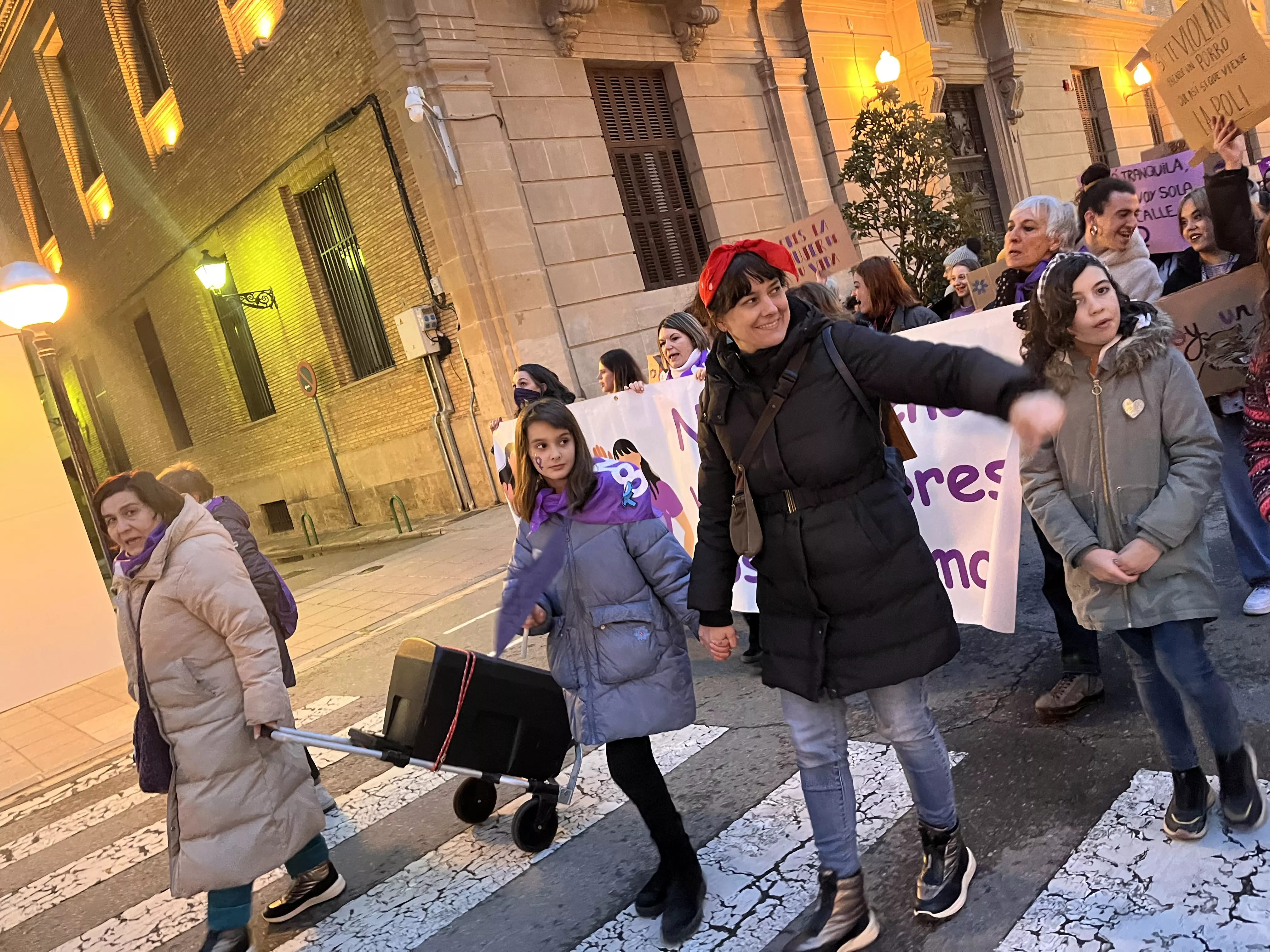 Manifestación del 8M 2024 celebrada en Huesca. Foto Mercedes Manterola