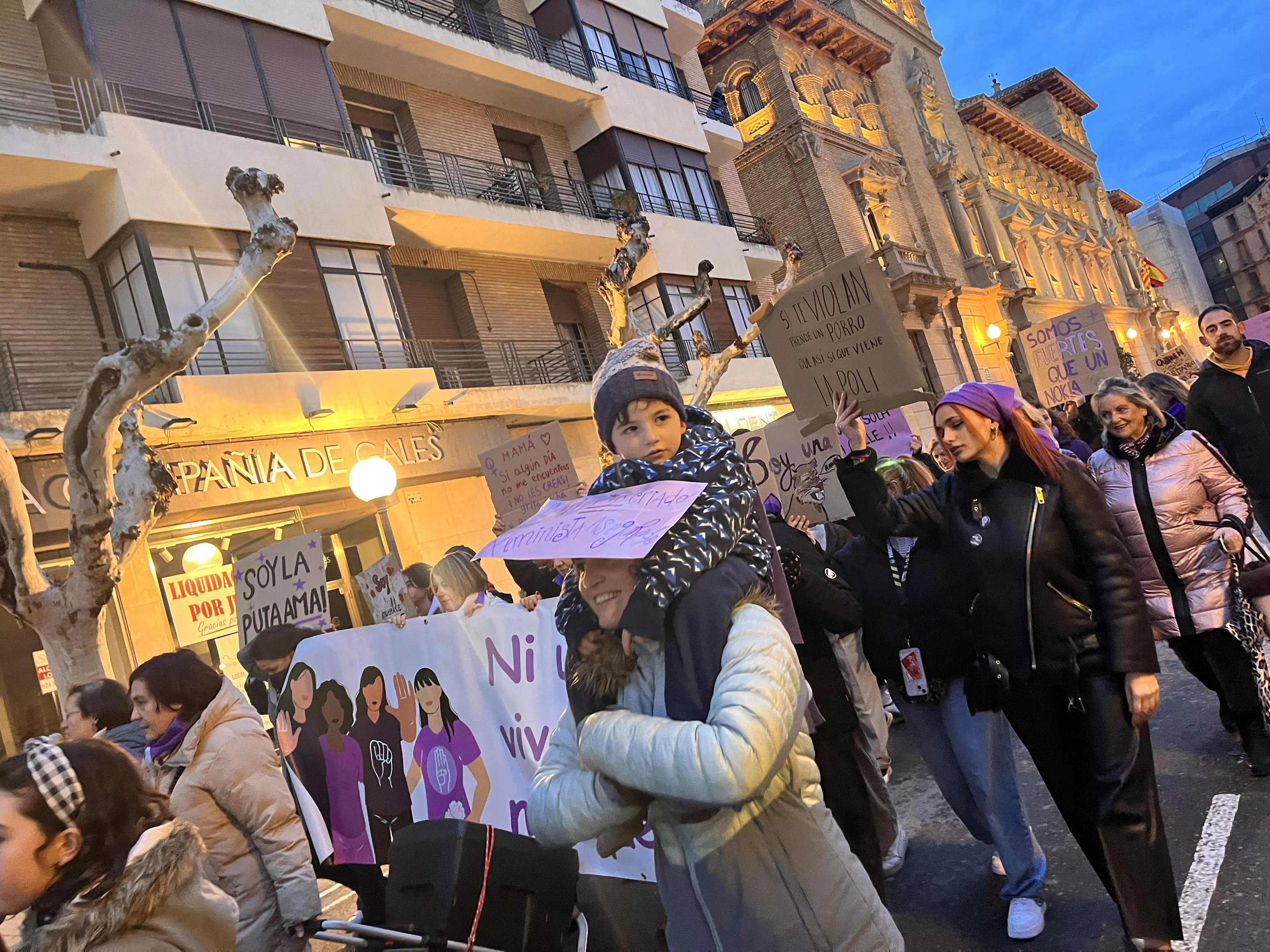 Manifestación del 8M 2024 celebrada en Huesca. Foto Mercedes Manterola
