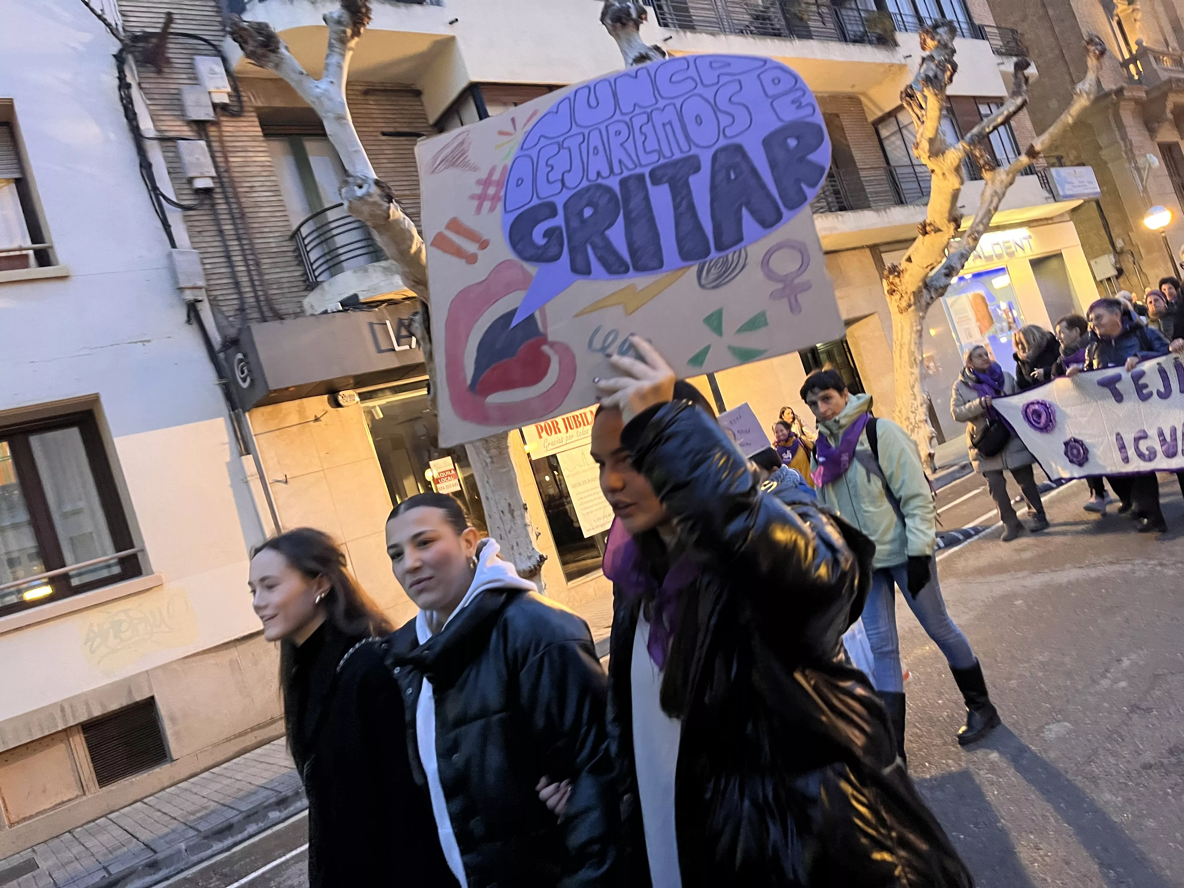 Manifestación del 8M 2024 celebrada en Huesca. Foto Mercedes Manterola