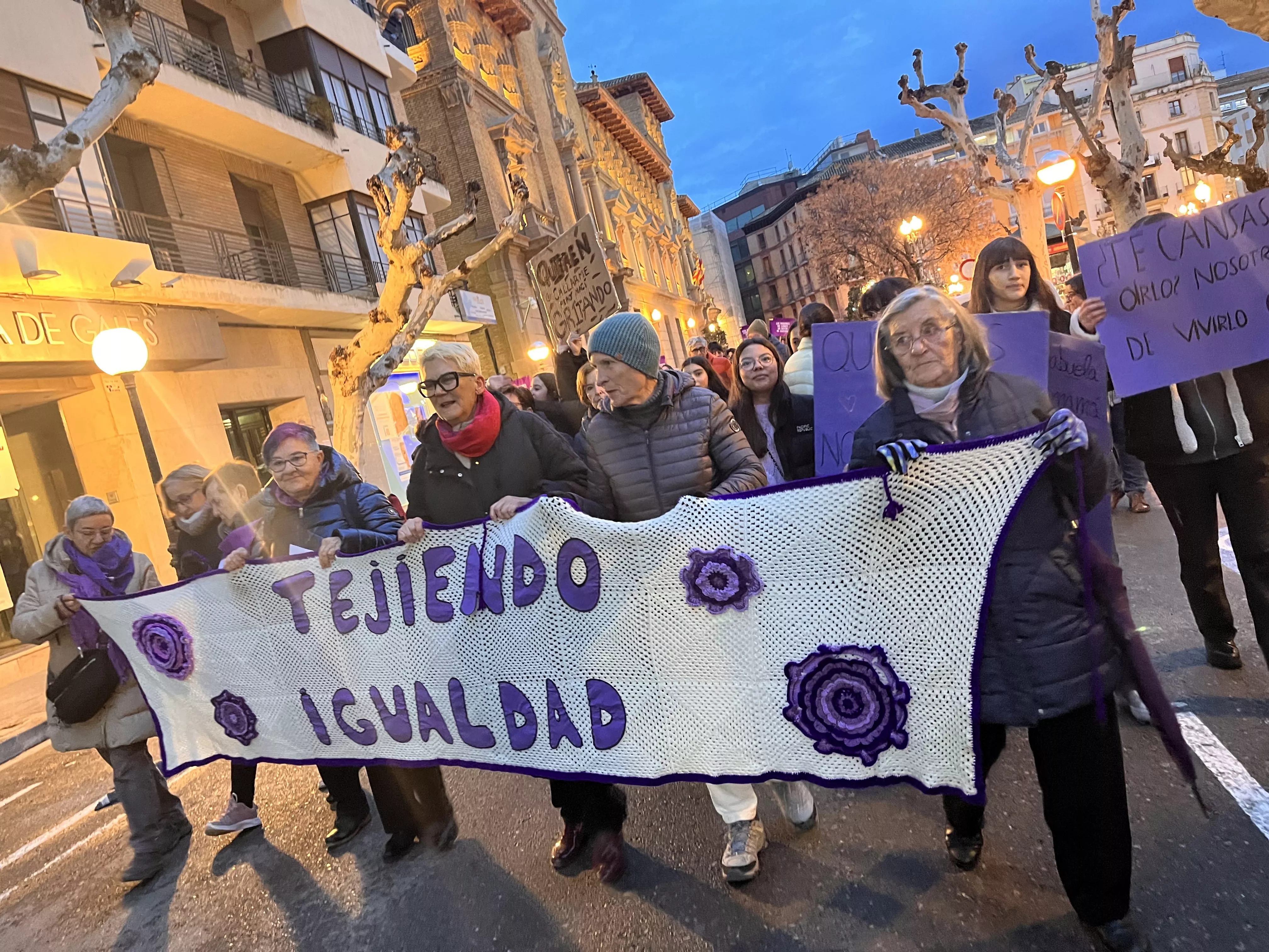 Manifestación del 8M 2024 celebrada en Huesca. Foto Mercedes Manterola