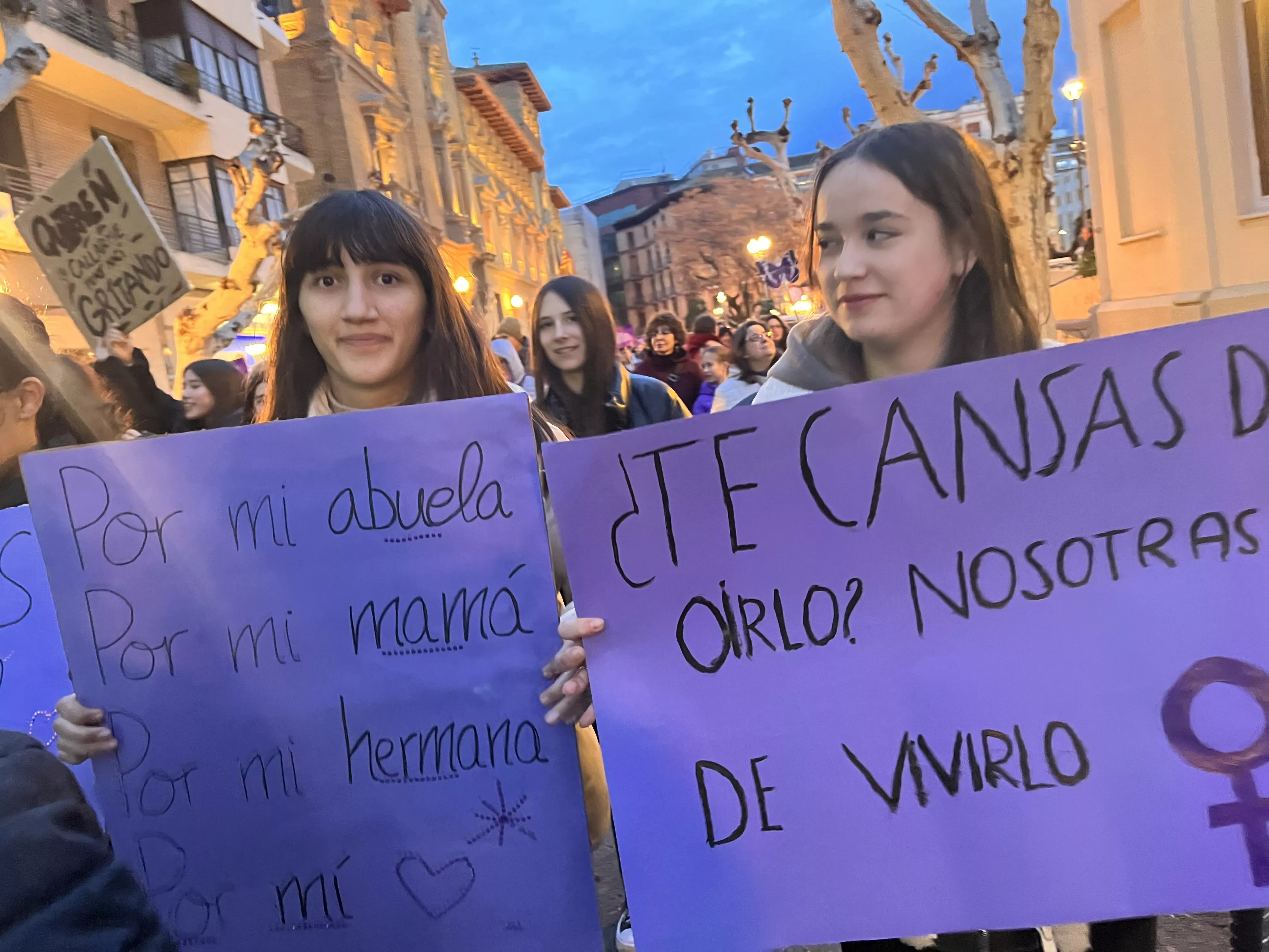 Manifestación del 8M 2024 celebrada en Huesca. Foto Mercedes Manterola