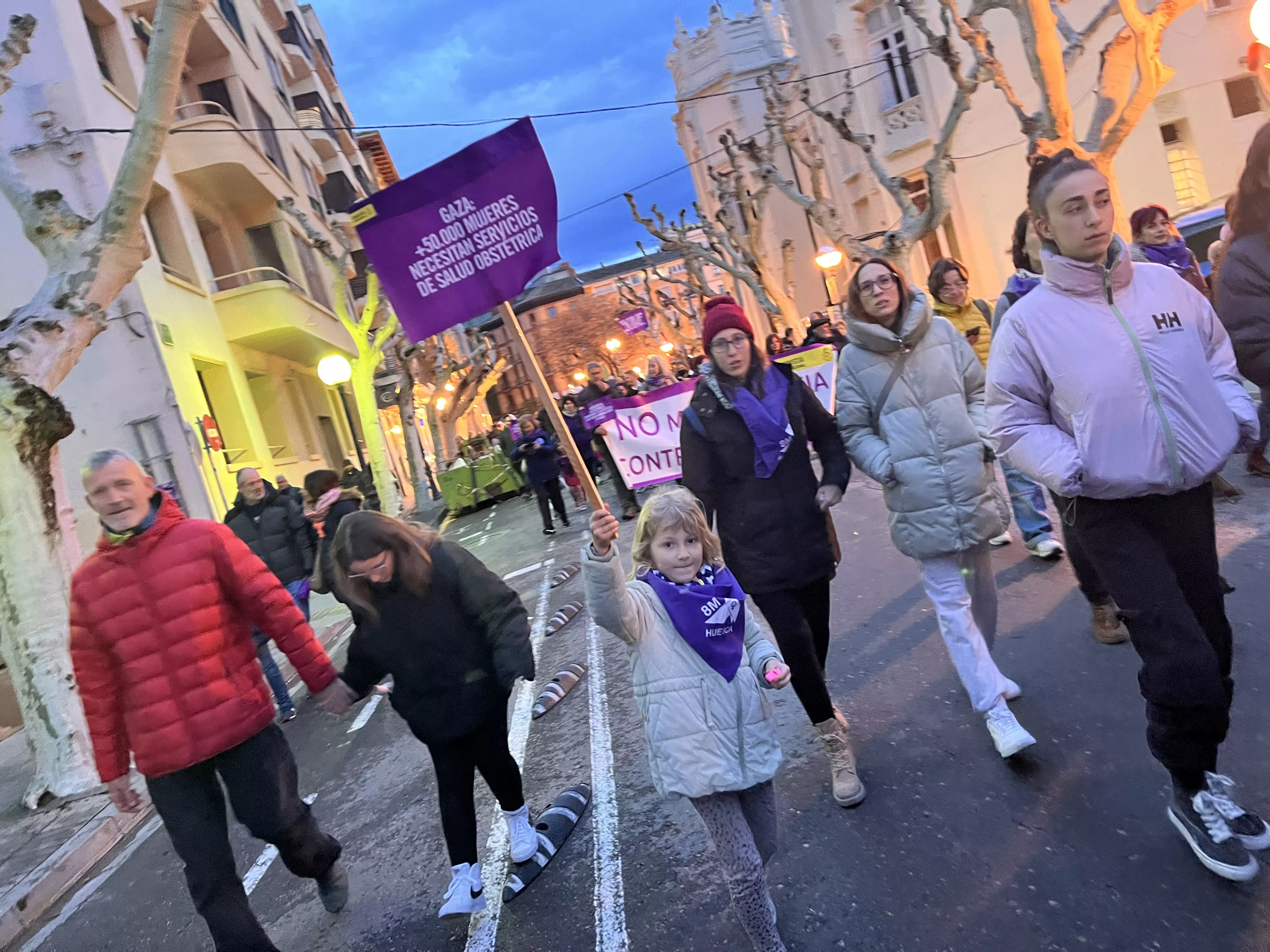 Manifestación del 8M 2024 celebrada en Huesca. Foto Mercedes Manterola
