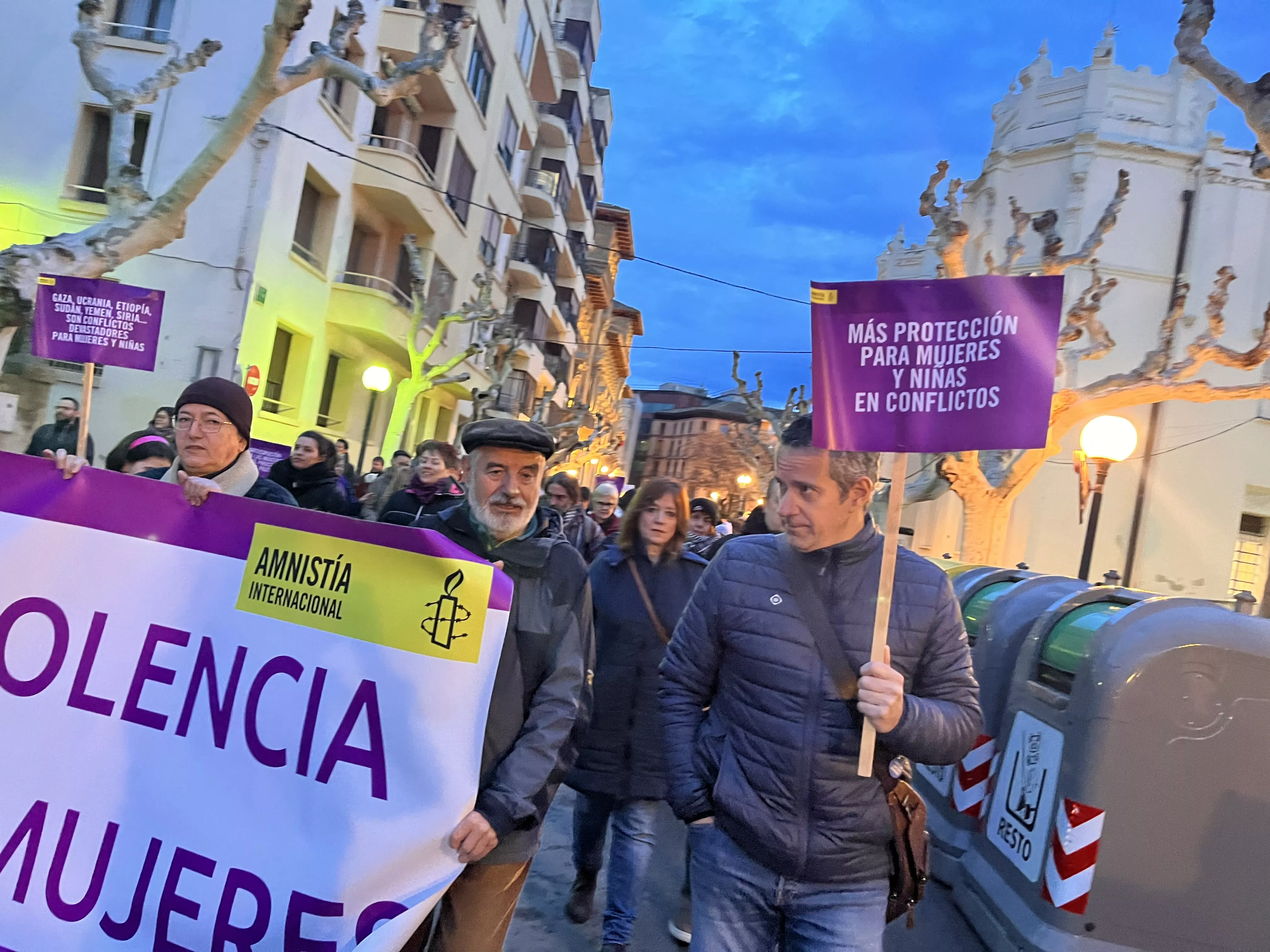 Manifestación del 8M 2024 celebrada en Huesca. Foto Mercedes Manterola