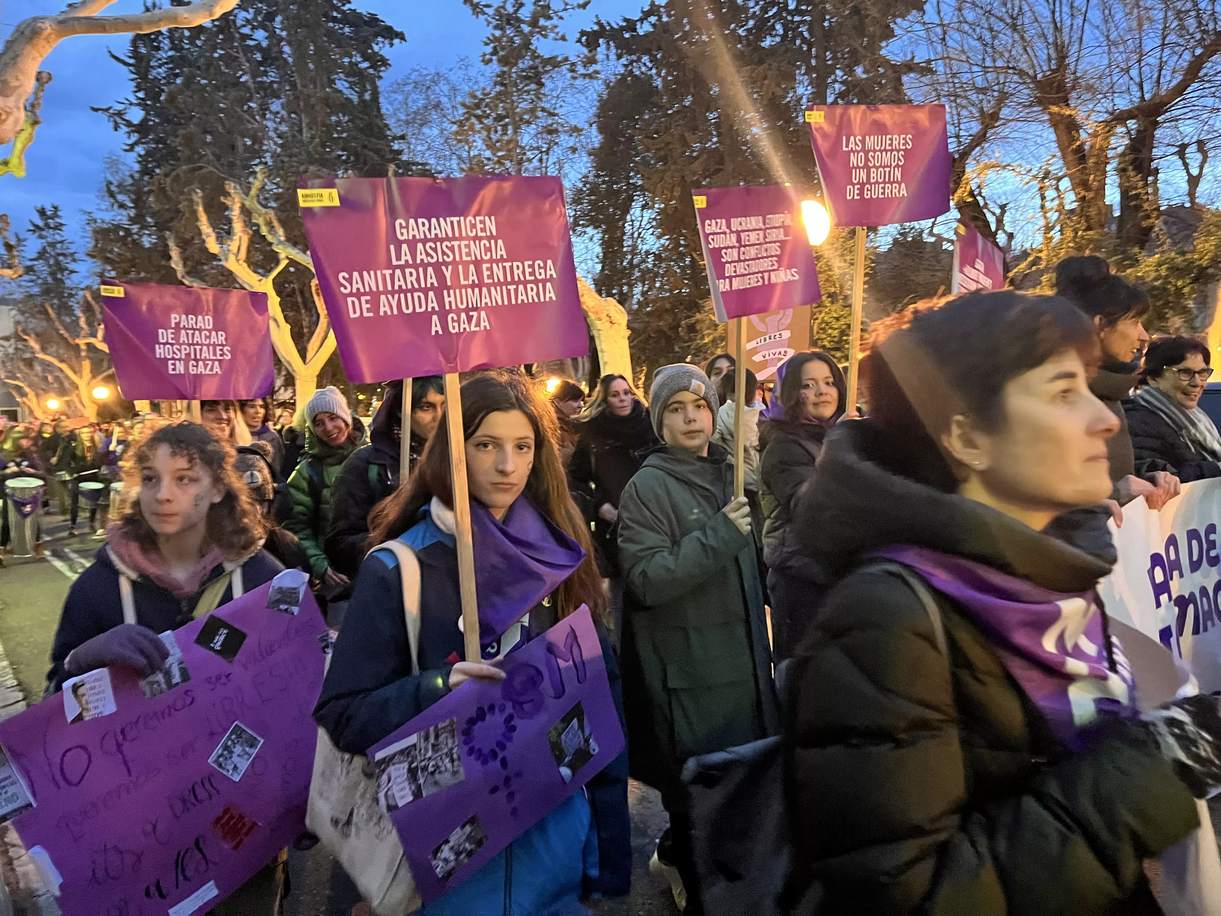 Manifestación del 8M 2024 celebrada en Huesca. Foto Mercedes Manterola