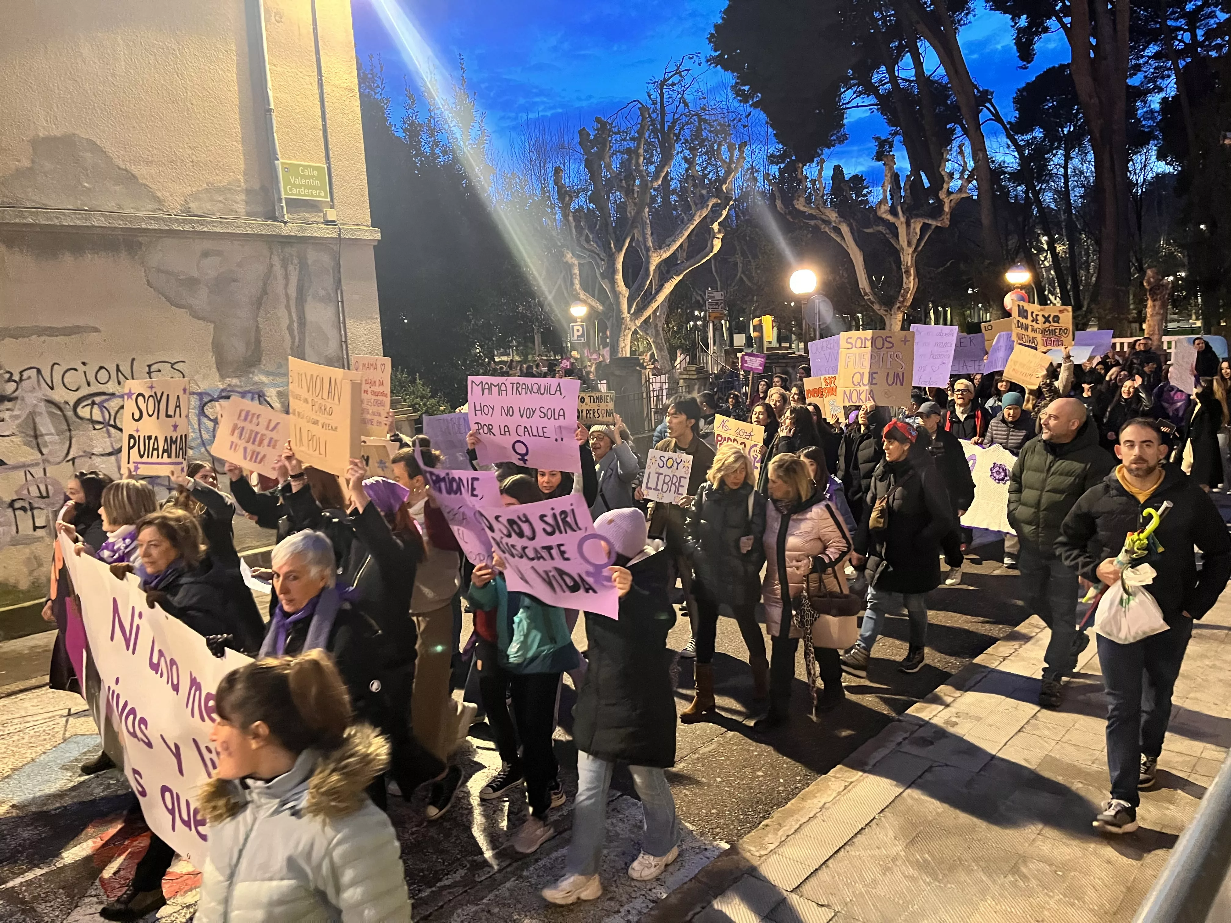 Manifestación del 8M 2024 celebrada en Huesca. Foto Mercedes Manterola