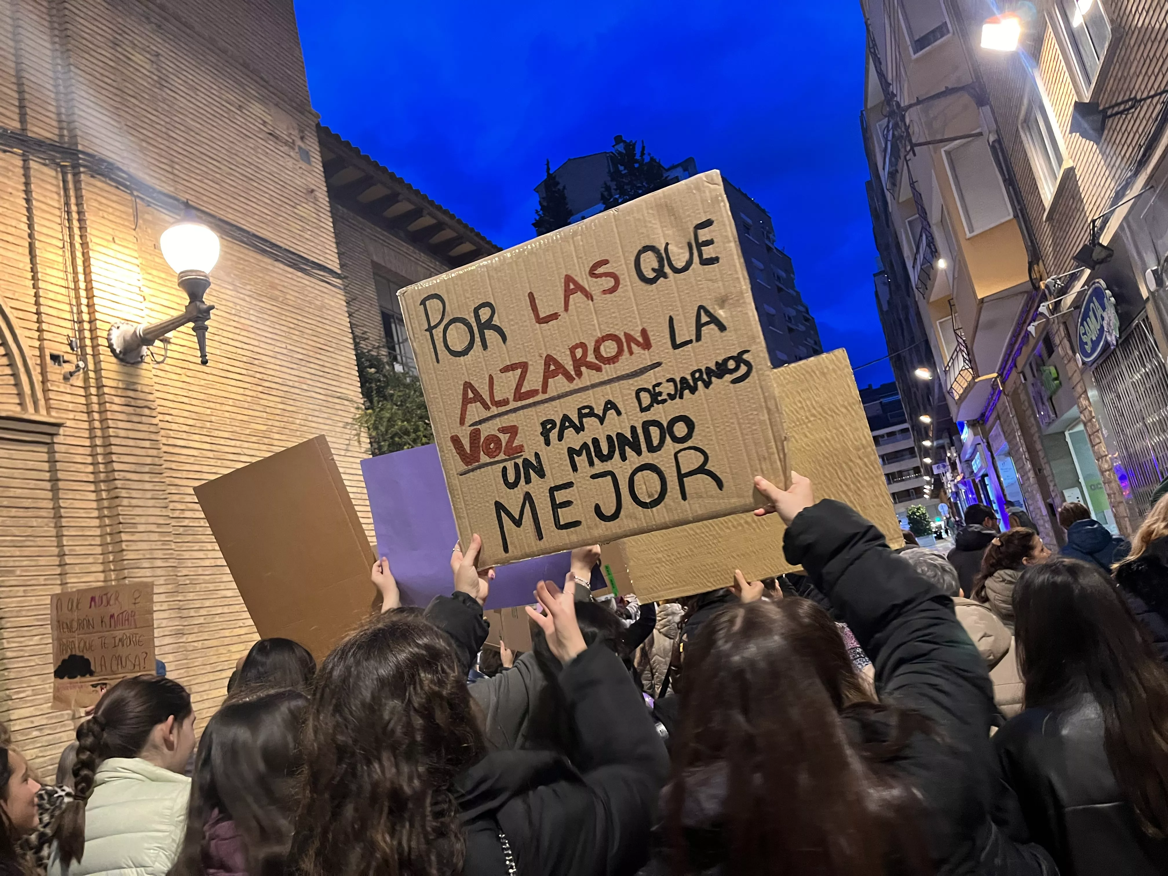 Manifestación del 8M 2024 celebrada en Huesca. Foto Mercedes Manterola