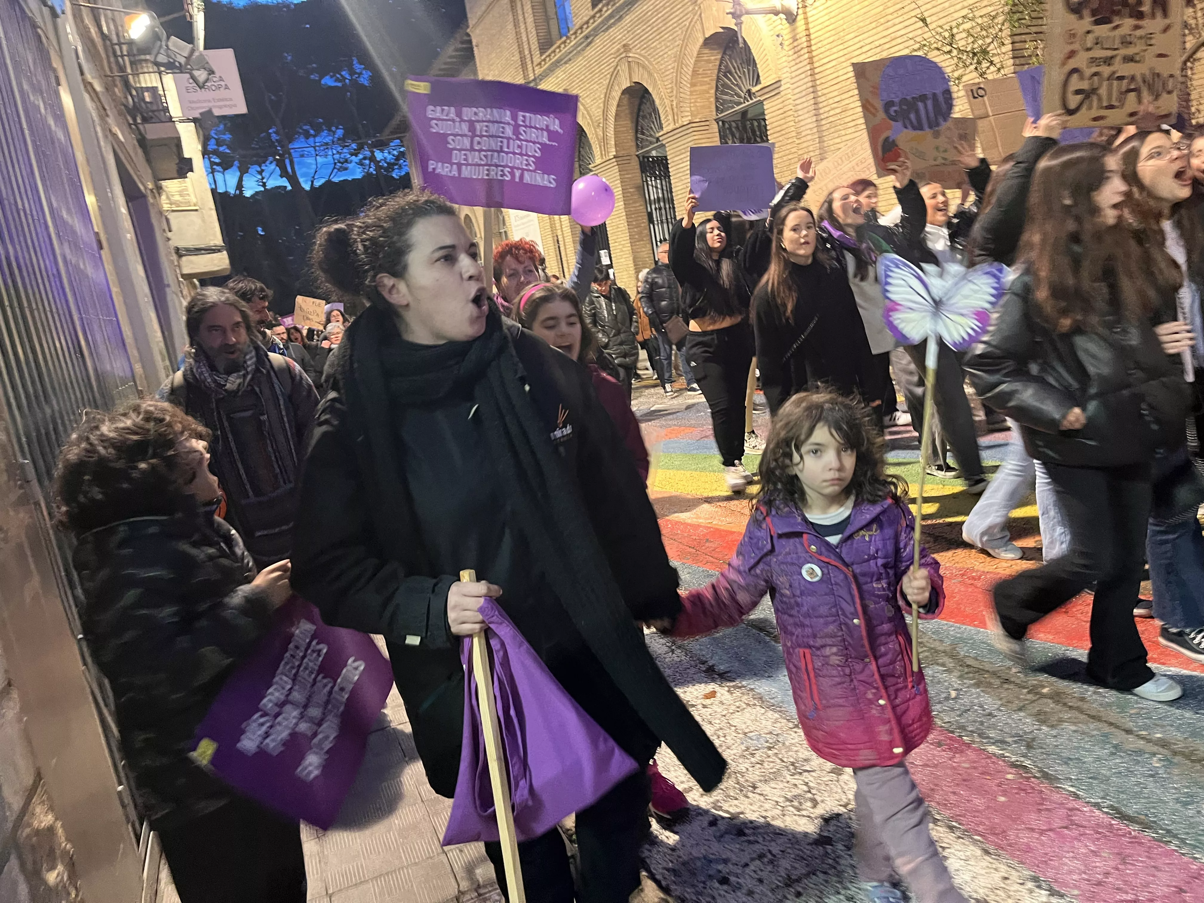 Manifestación del 8M 2024 celebrada en Huesca. Foto Mercedes Manterola