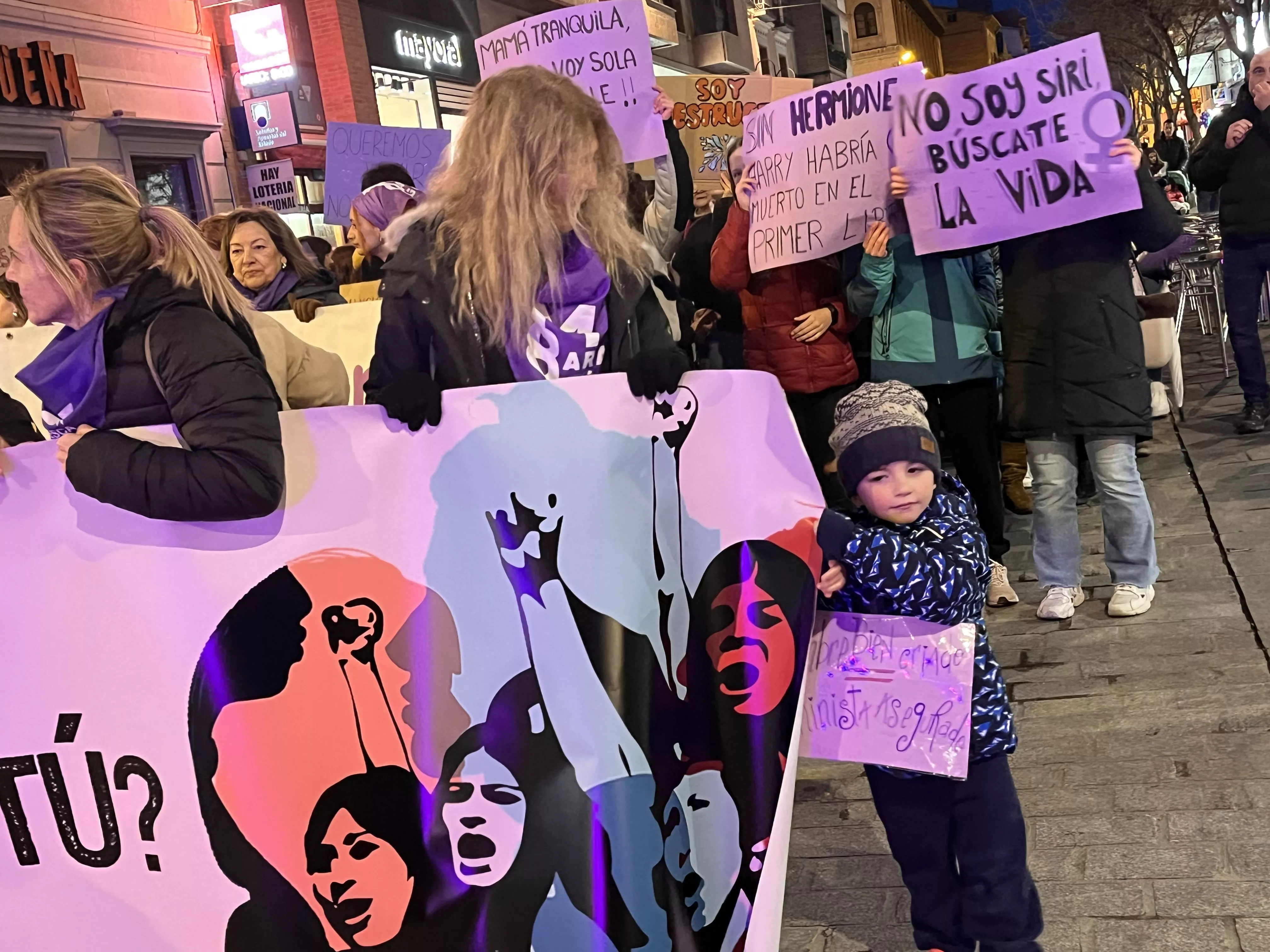 Manifestación del 8M 2024 celebrada en Huesca. Foto Mercedes Manterola