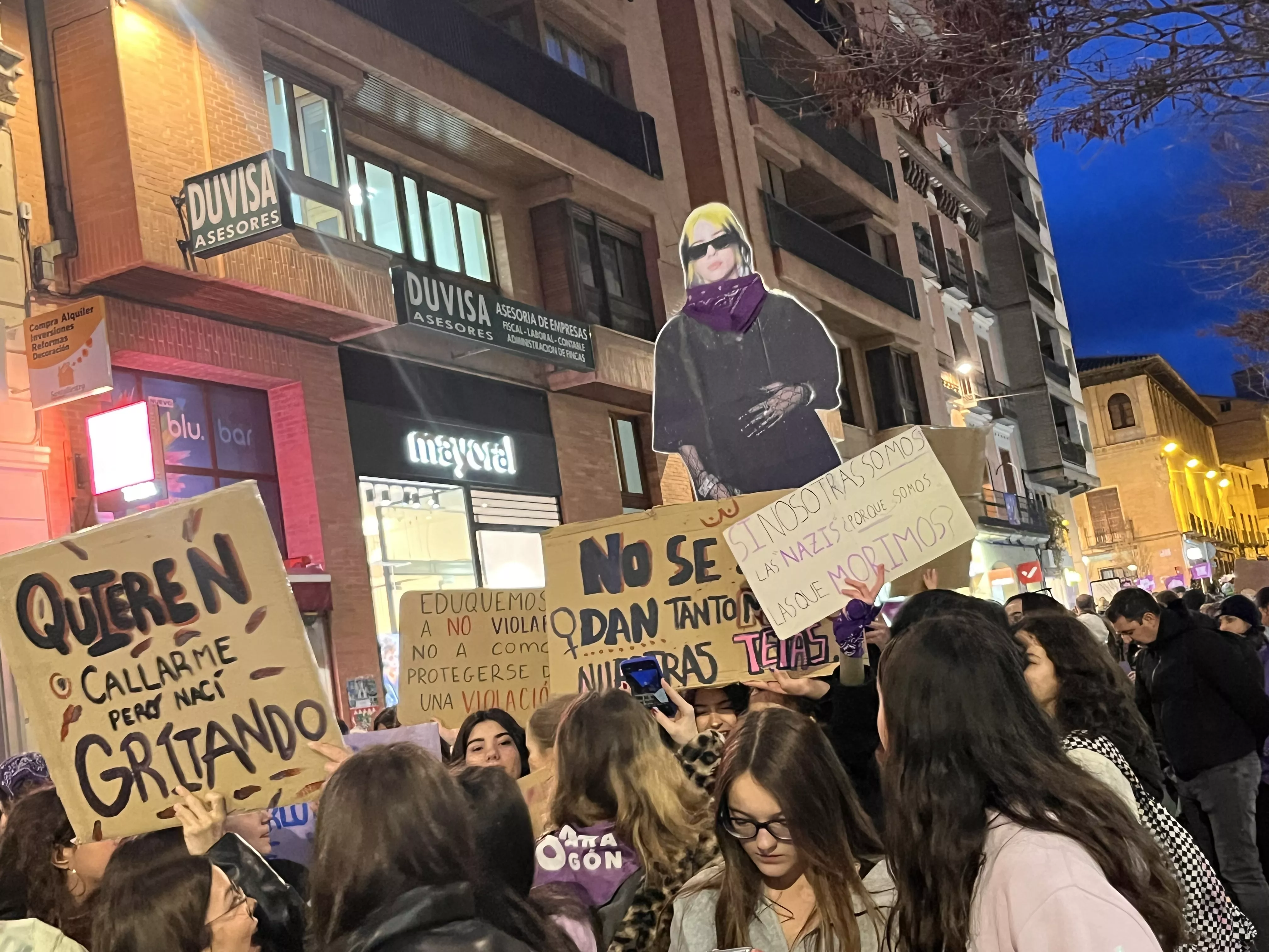 Manifestación del 8M 2024 celebrada en Huesca. Foto Mercedes Manterola
