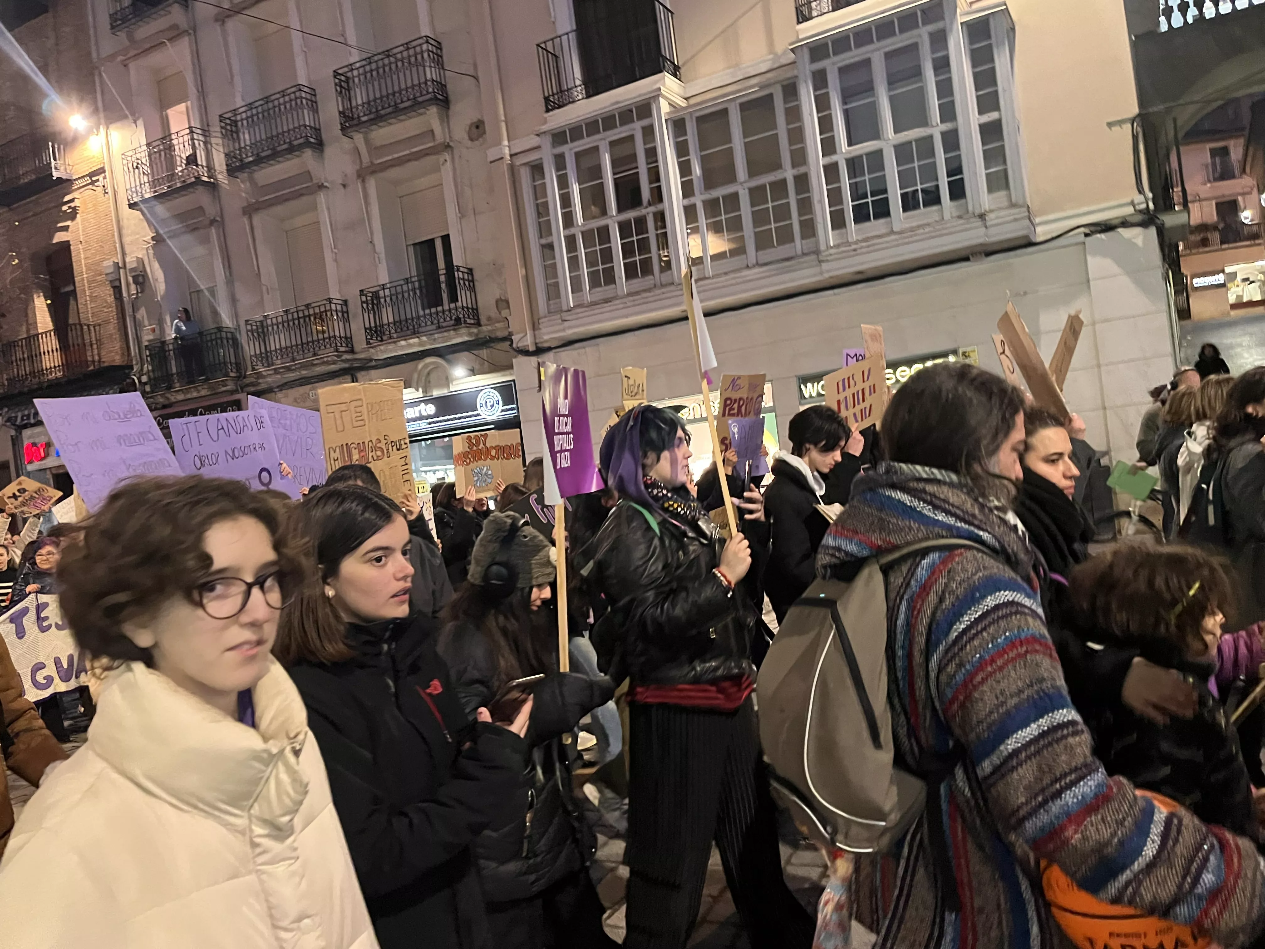Manifestación del 8M 2024 celebrada en Huesca. Foto Mercedes Manterola