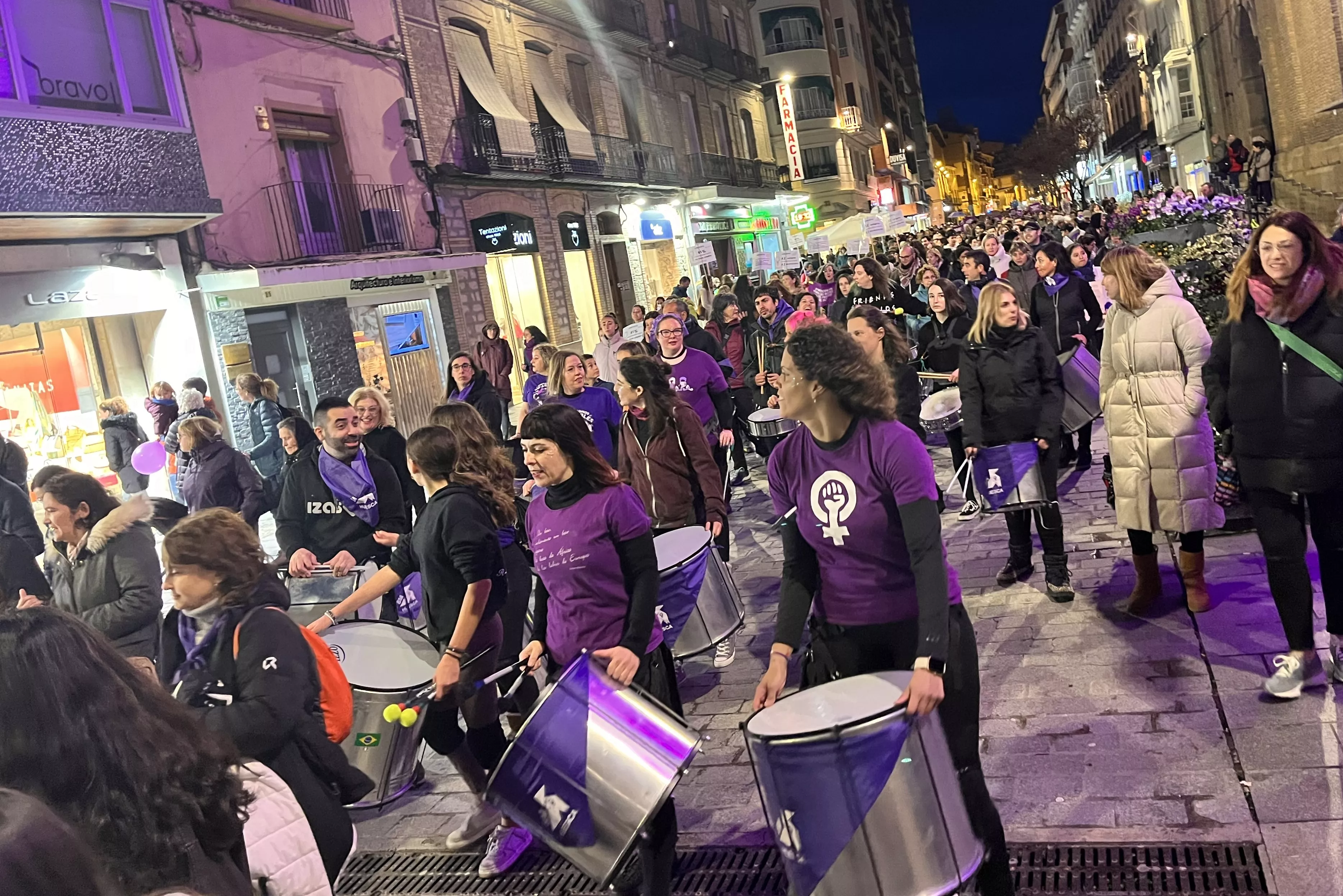 Manifestación del 8M 2024 celebrada en Huesca. Foto Mercedes Manterola
