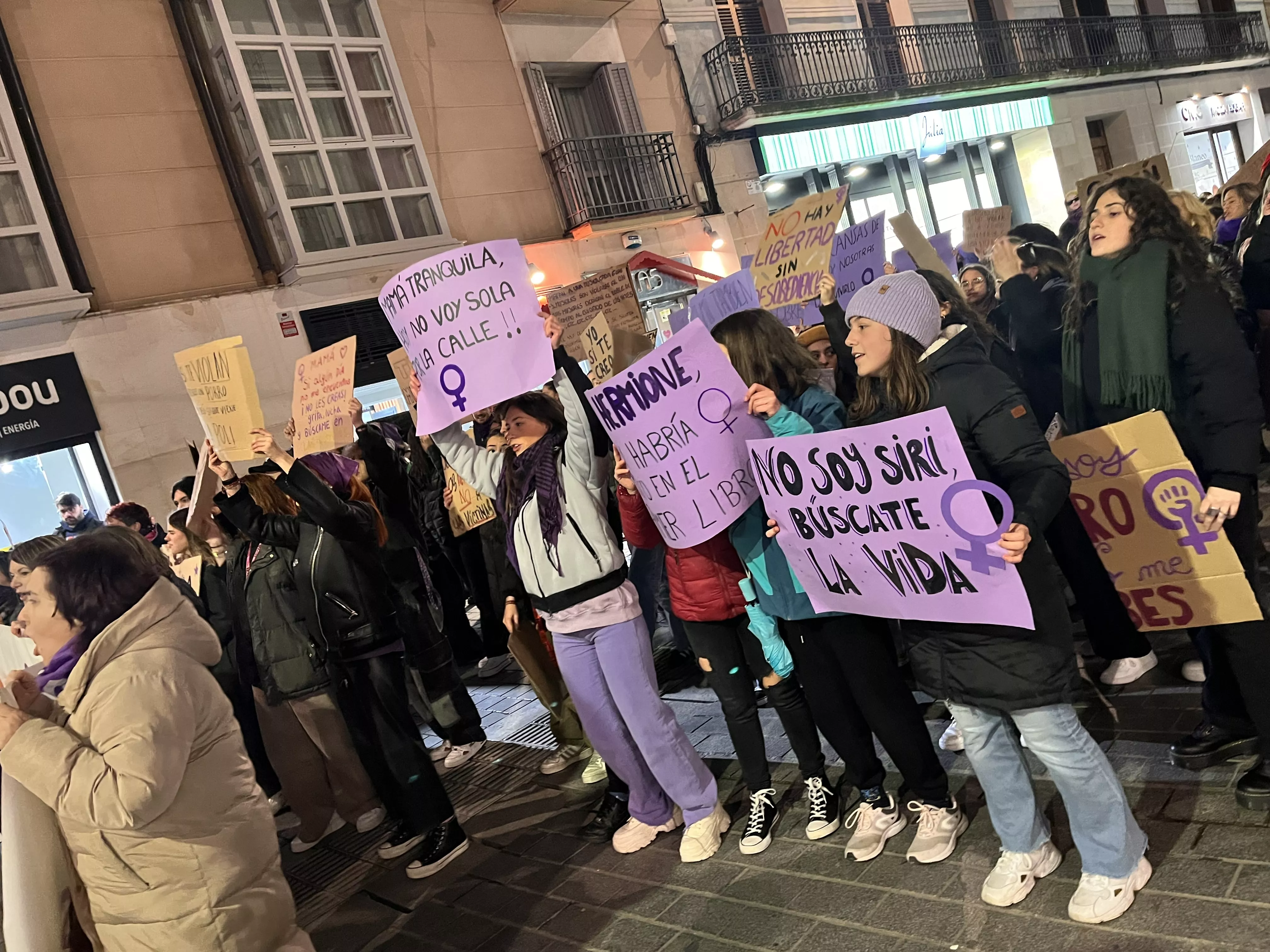 Manifestación del 8M 2024 celebrada en Huesca. Foto Mercedes Manterola