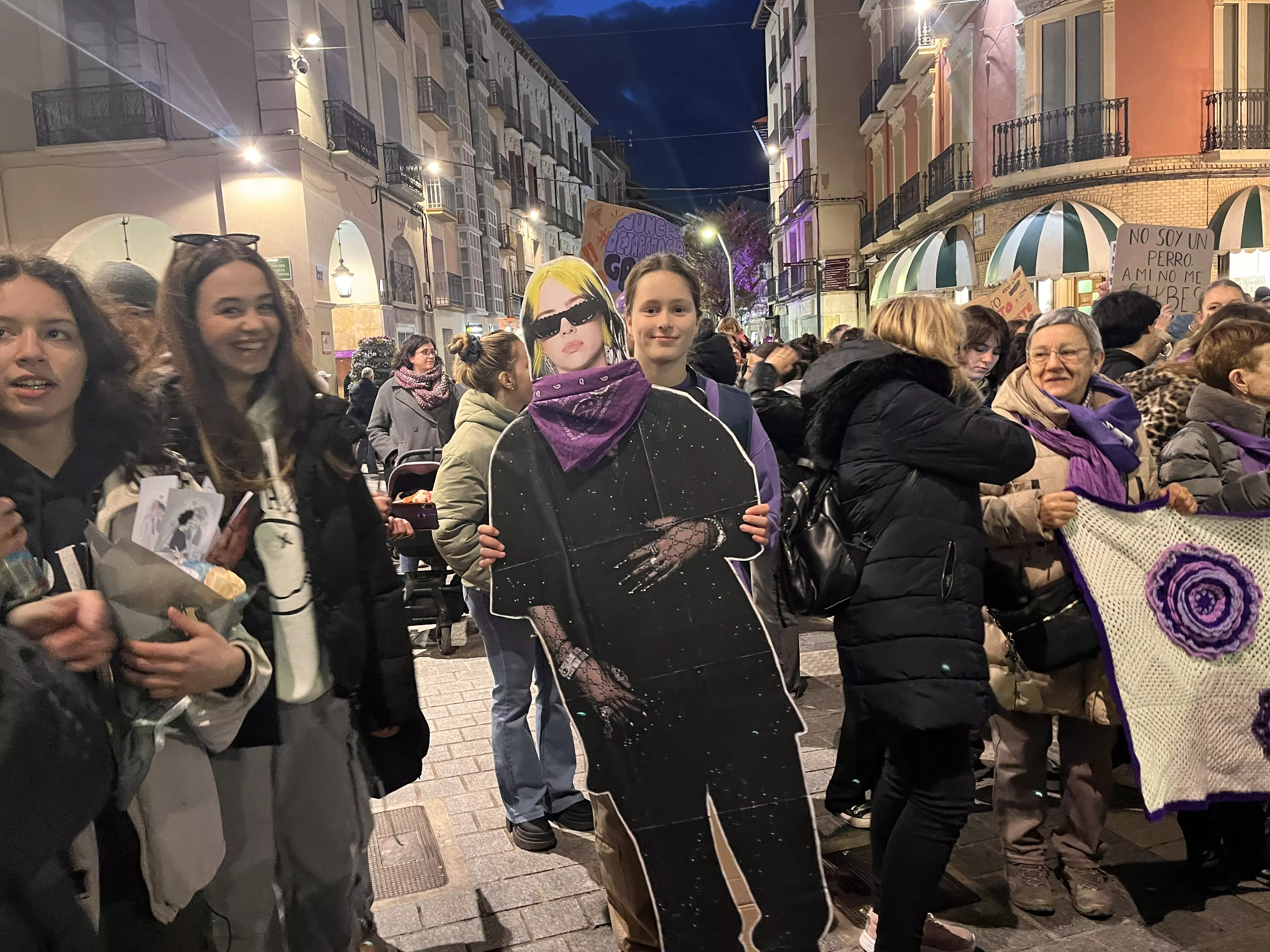 Manifestación del 8M 2024 celebrada en Huesca. Foto Mercedes Manterola