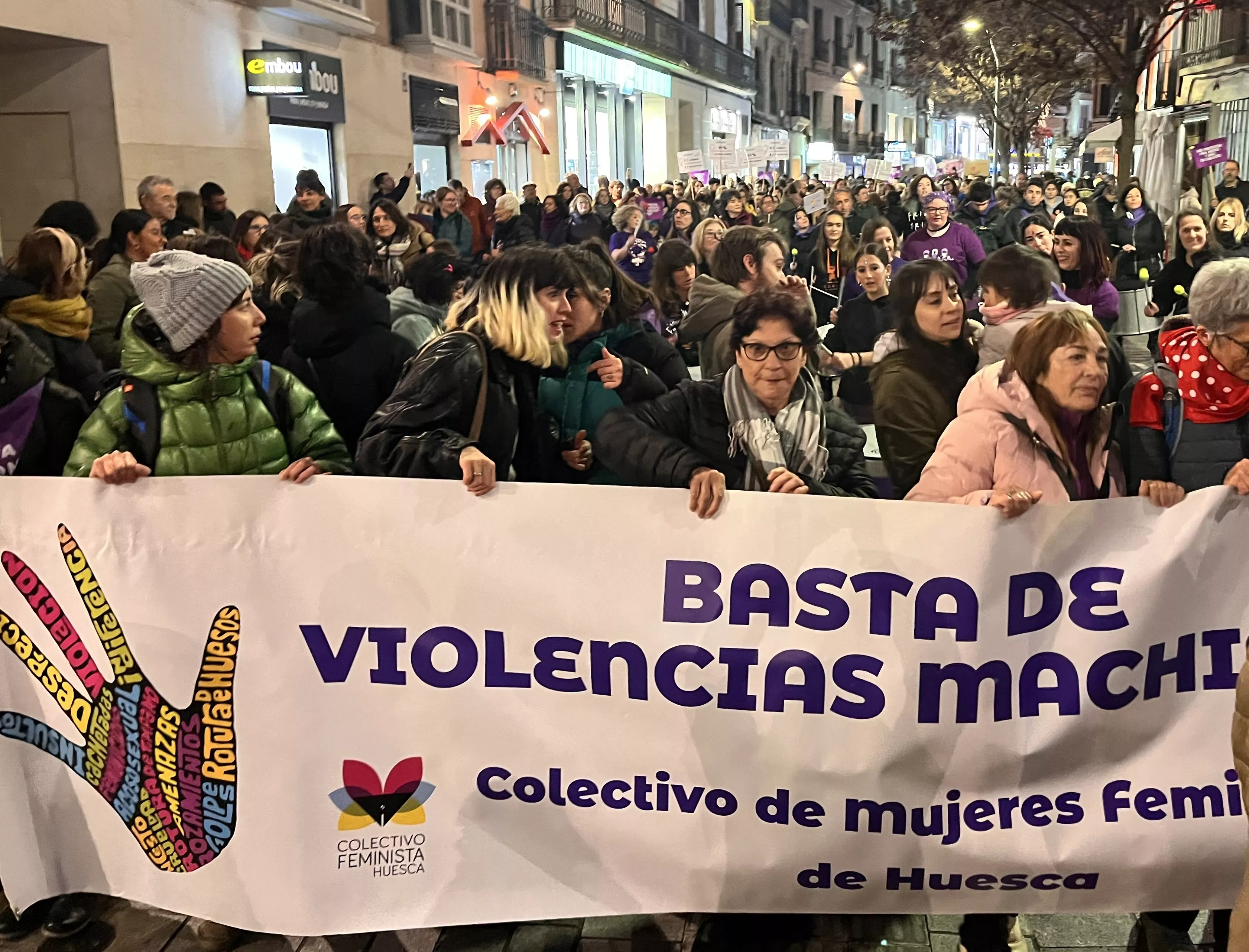 Manifestación del 8M 2024 celebrada en Huesca. Foto Mercedes Manterola
