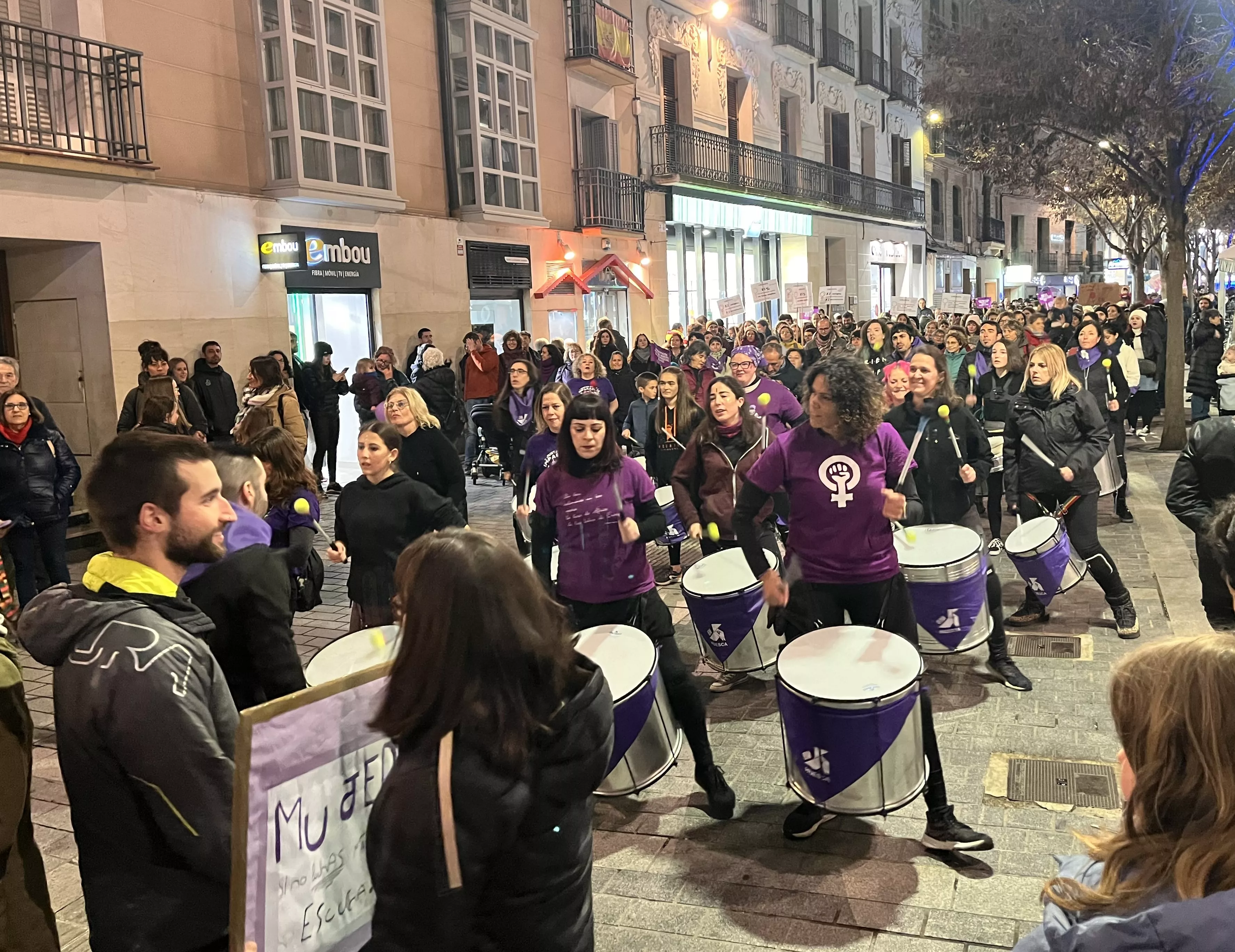 Manifestación del 8M 2024 celebrada en Huesca. Foto Mercedes Manterola