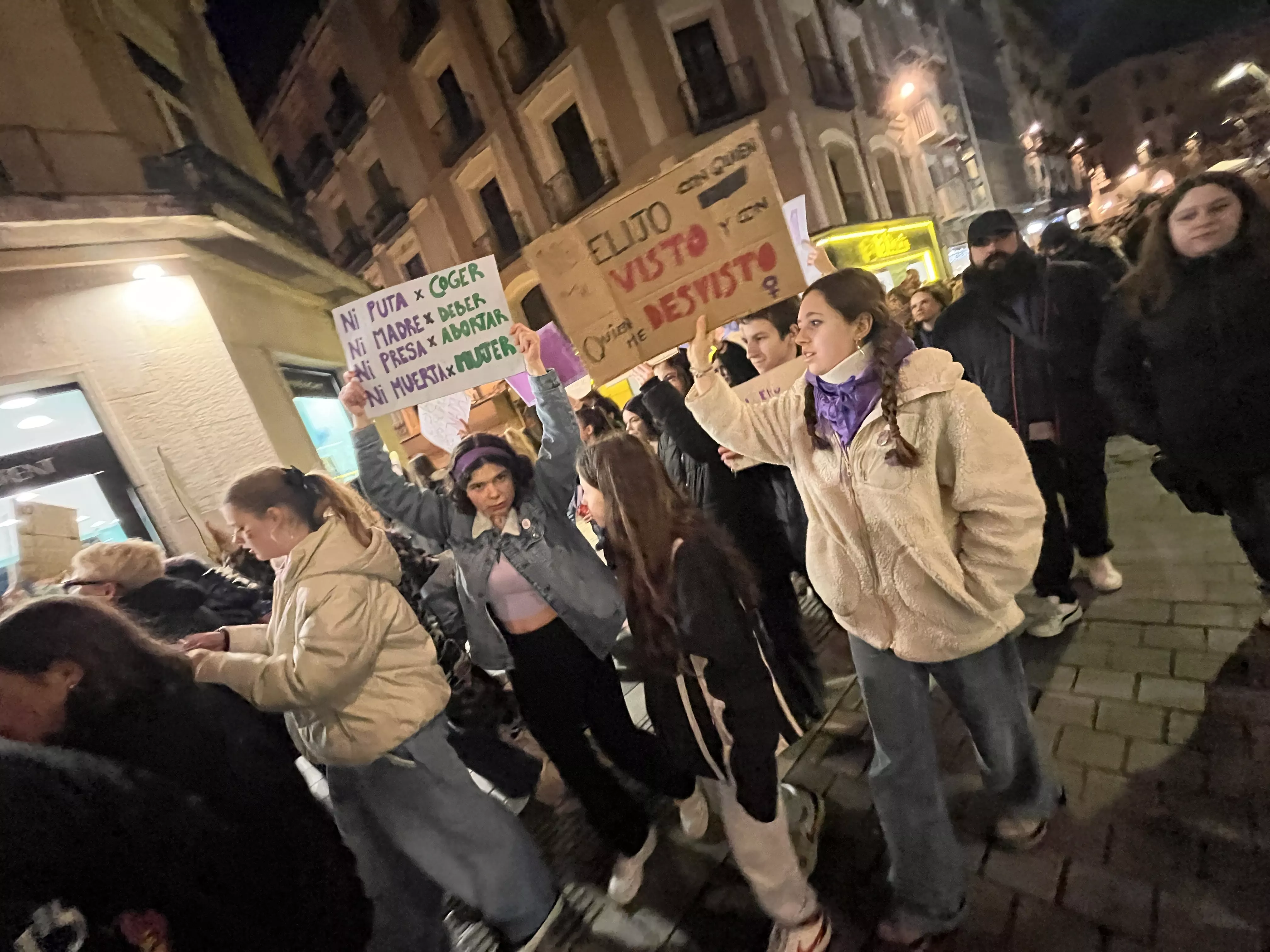 Manifestación del 8M 2024 celebrada en Huesca. Foto Mercedes Manterola