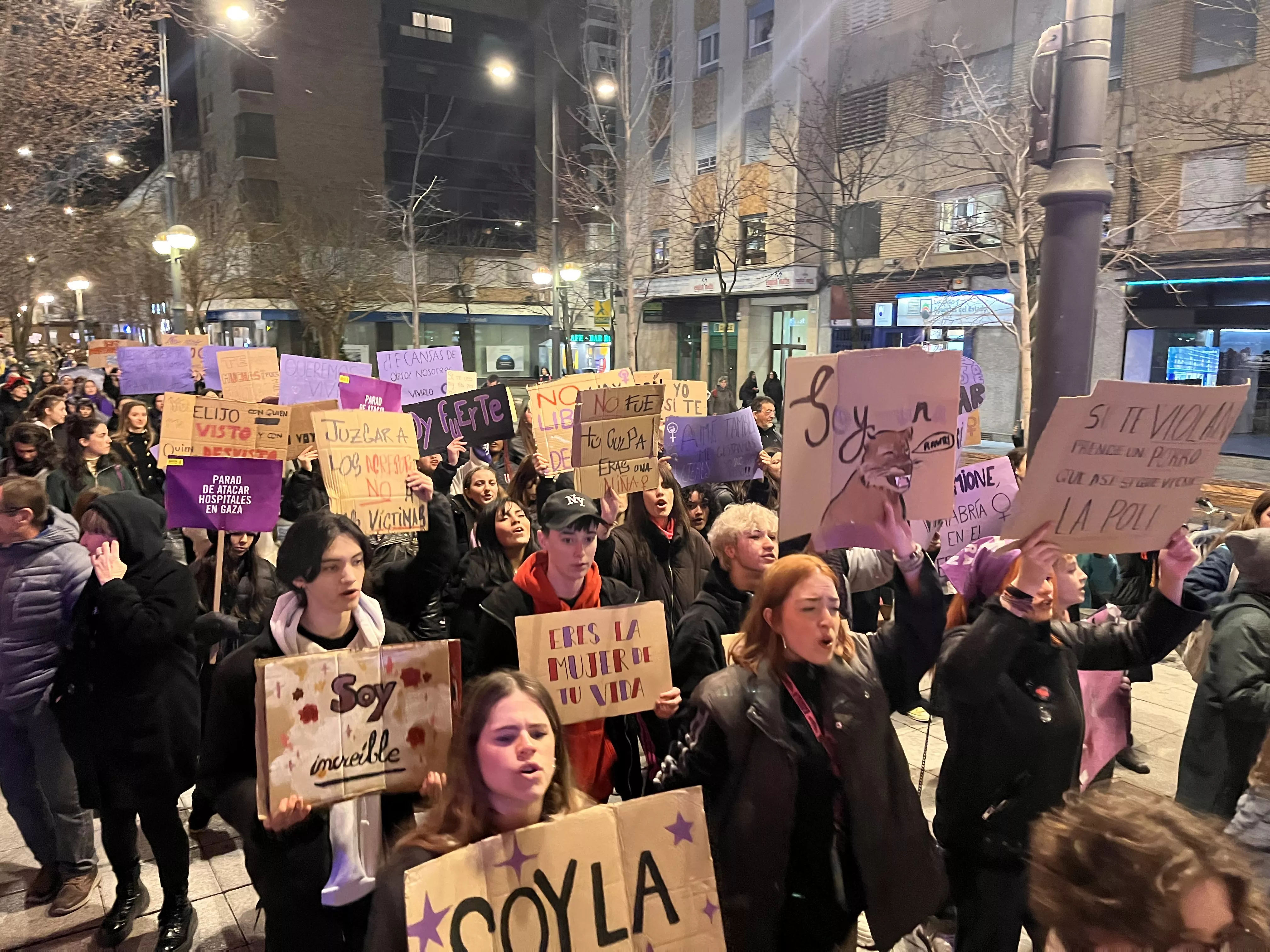 Manifestación del 8M 2024 celebrada en Huesca. Foto Mercedes Manterola