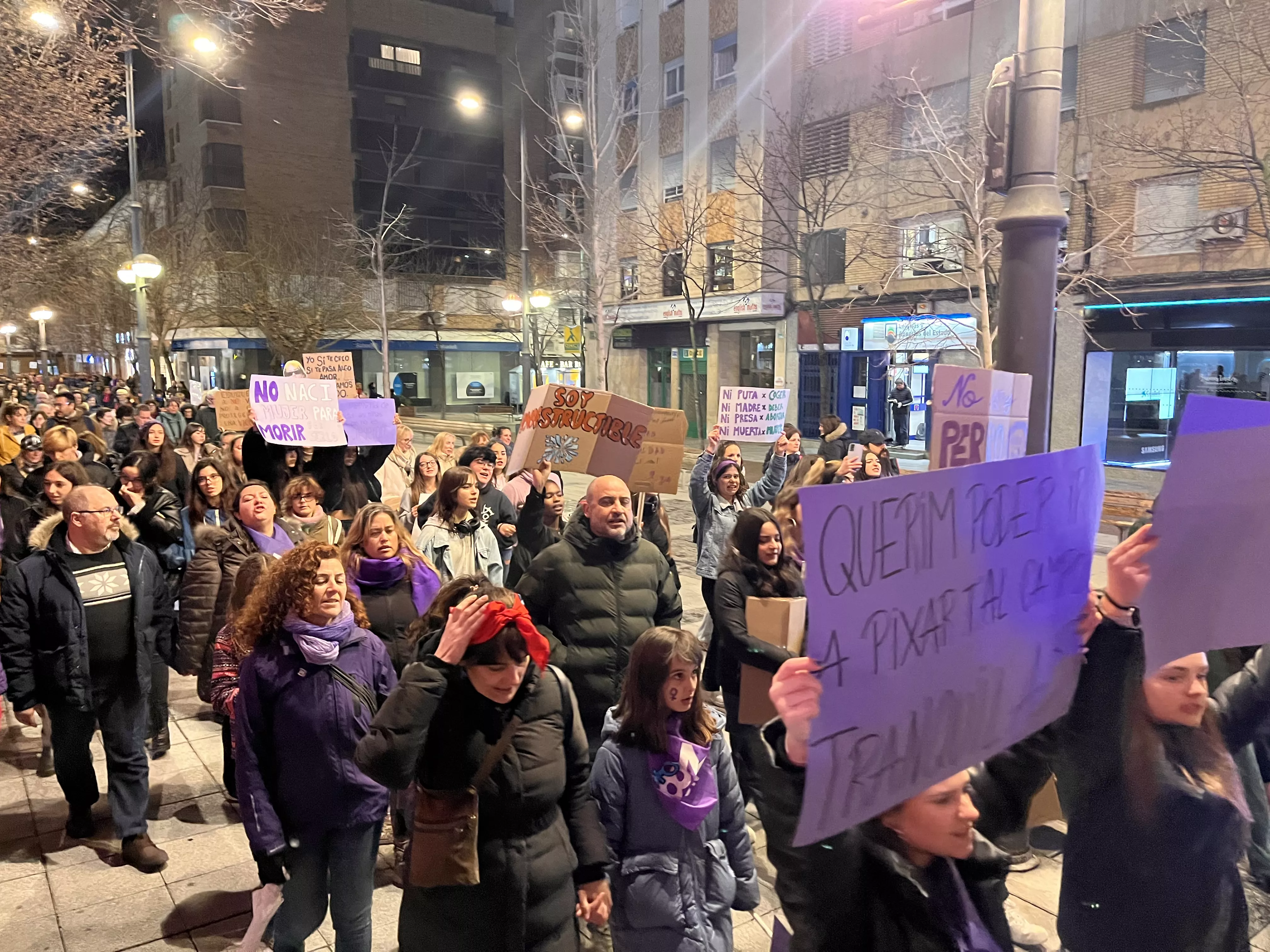 Manifestación del 8M 2024 celebrada en Huesca. Foto Mercedes Manterola