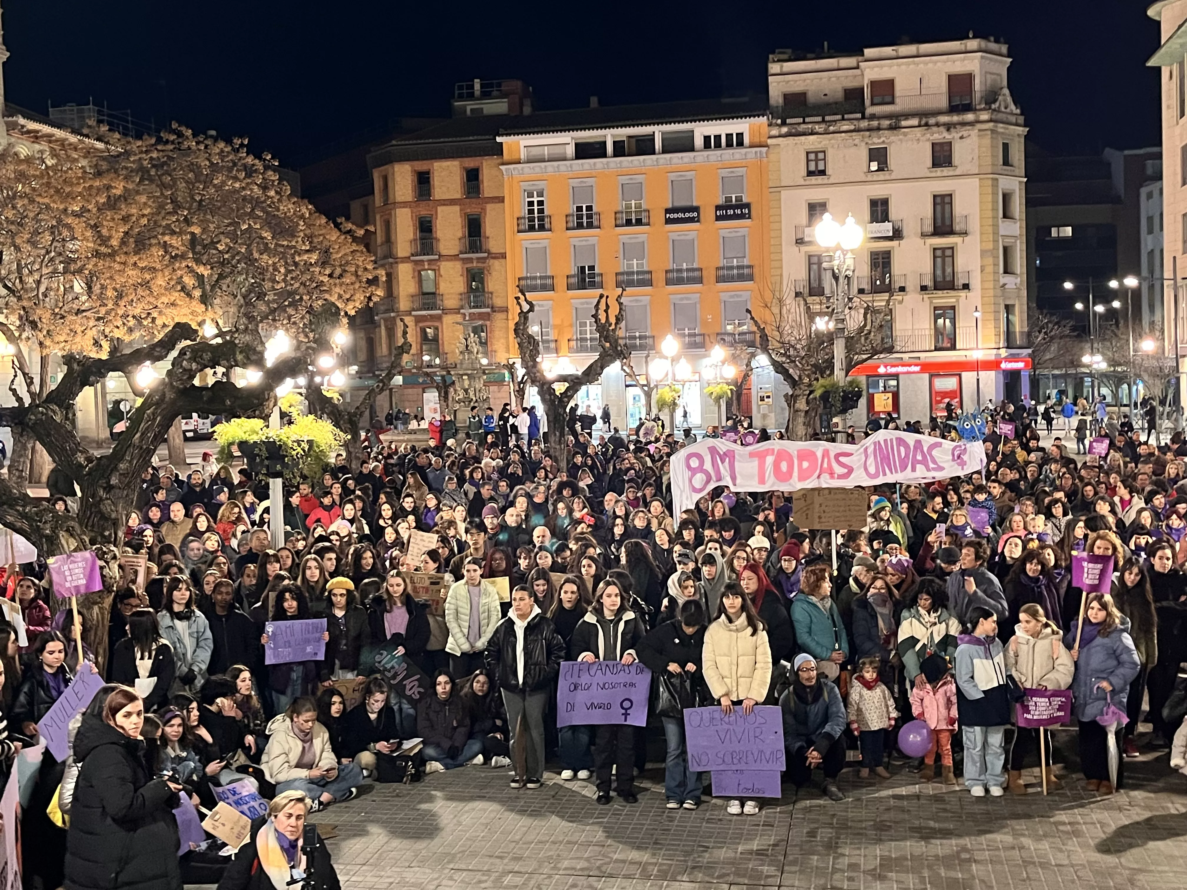 Manifestación del 8M 2024 celebrada en Huesca. Foto Mercedes Manterola
