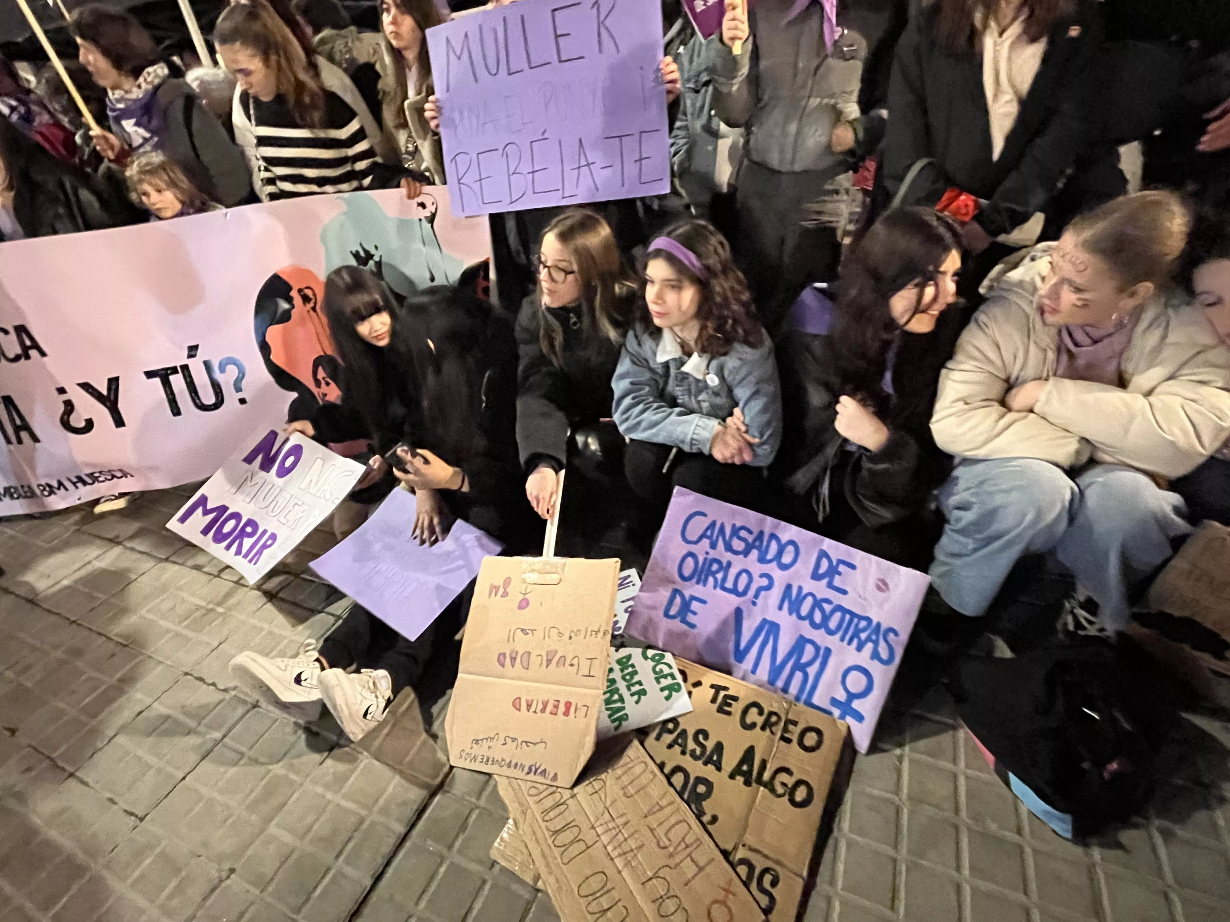 Manifestación del 8M 2024 celebrada en Huesca. Foto Mercedes Manterola