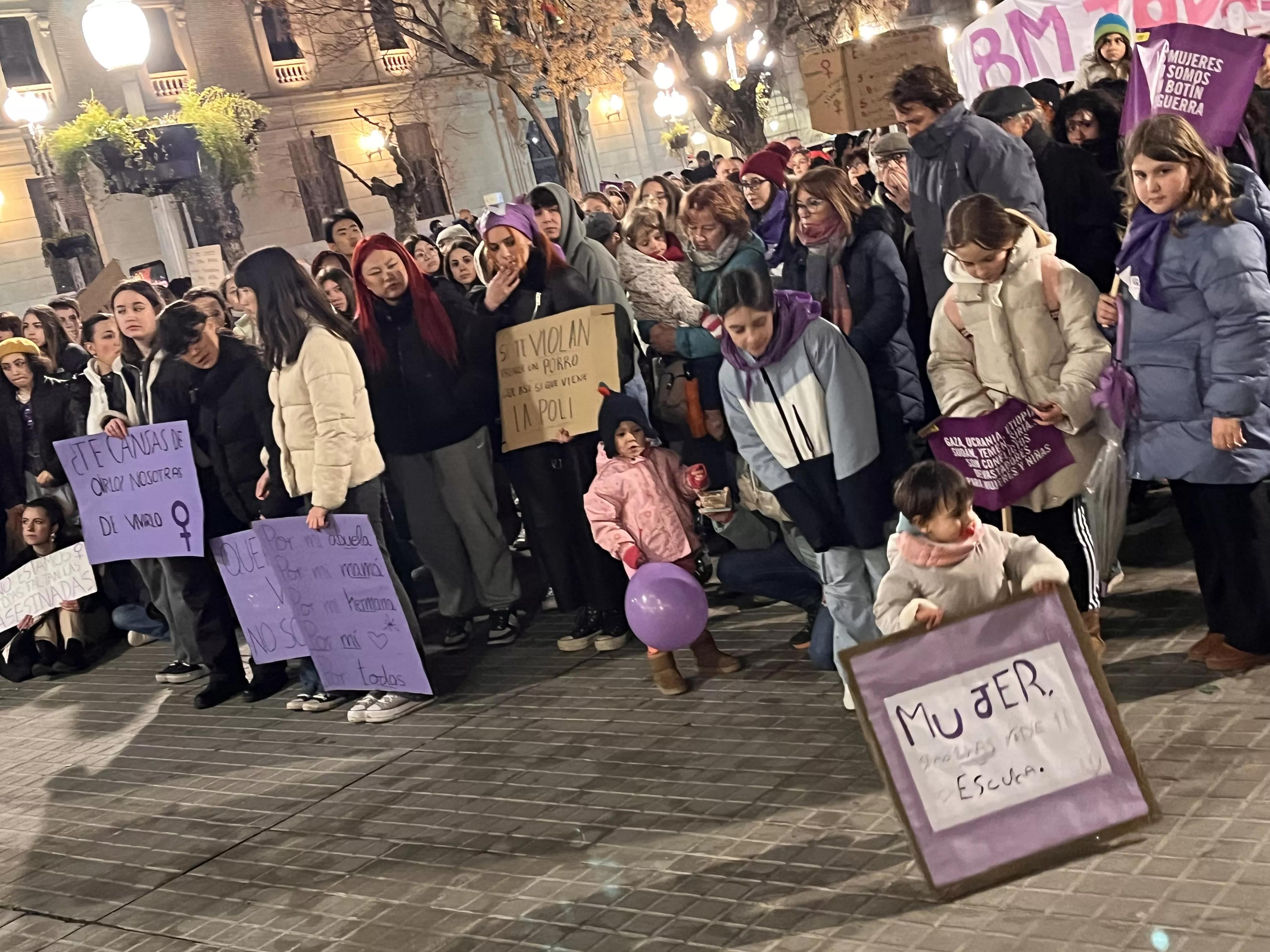 Manifestación del 8M 2024 celebrada en Huesca. Foto Mercedes Manterola