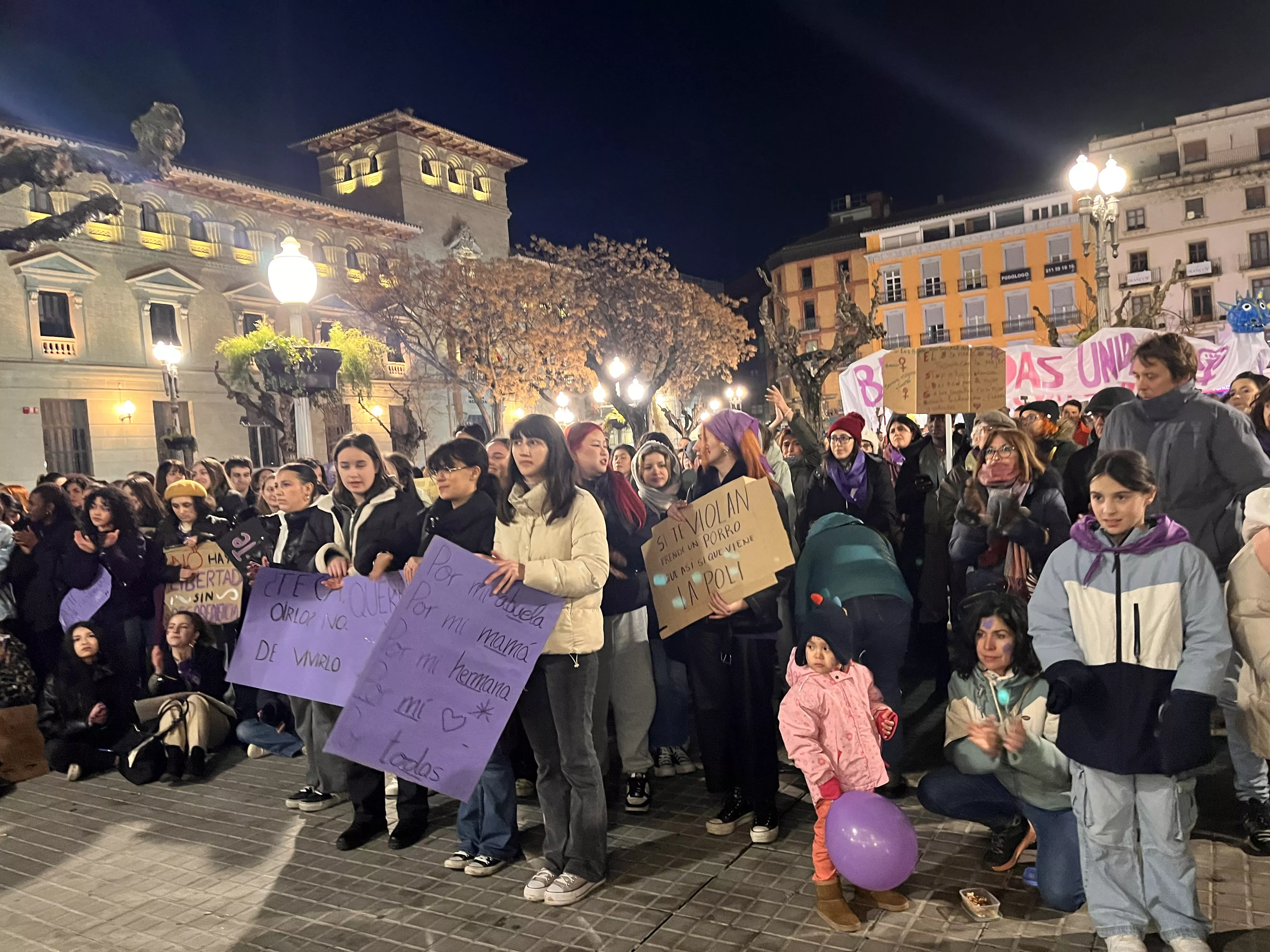 Manifestación del 8M 2024 celebrada en Huesca. Foto Mercedes Manterola