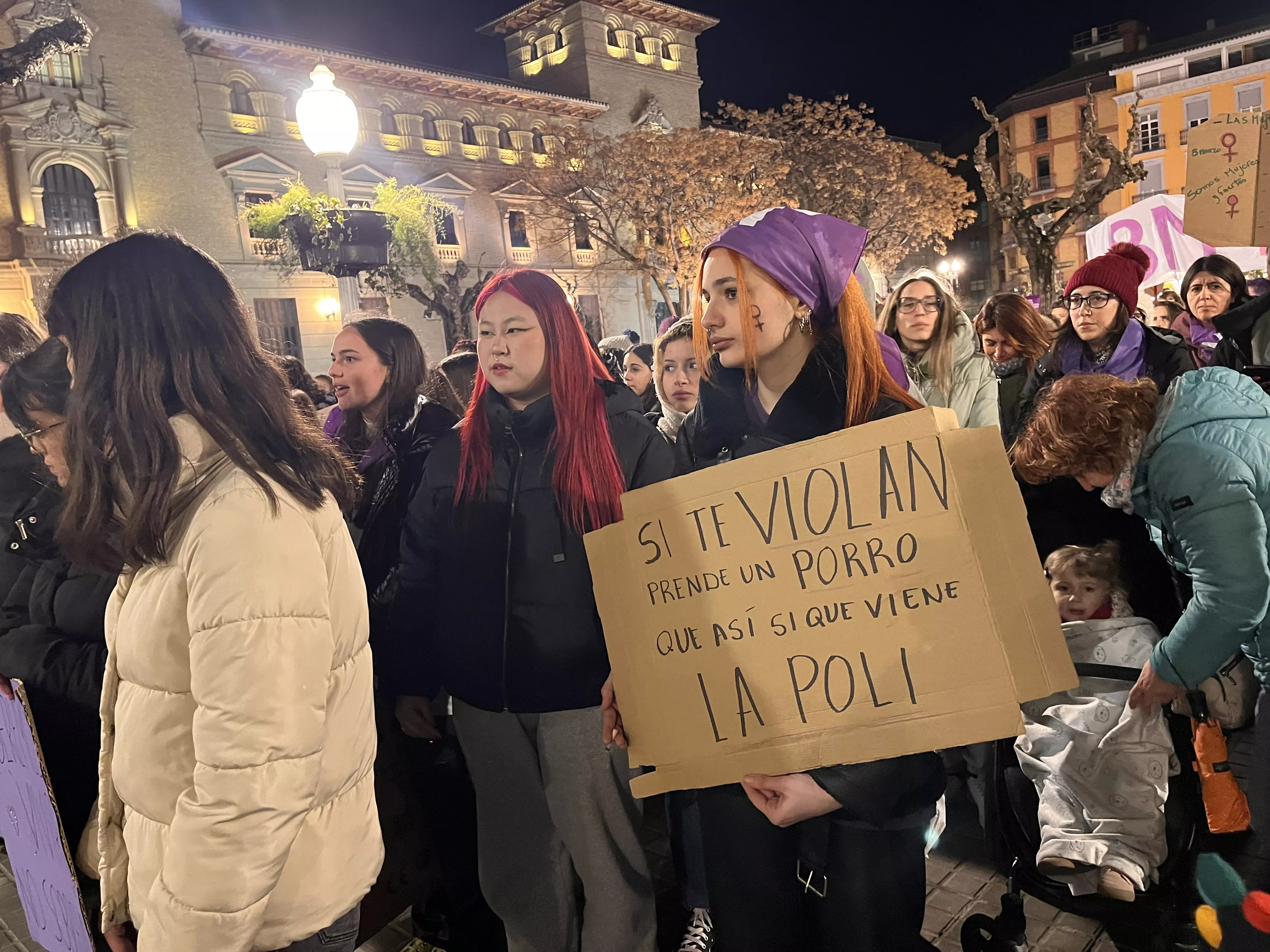Manifestación del 8M 2024 celebrada en Huesca. Foto Mercedes Manterola