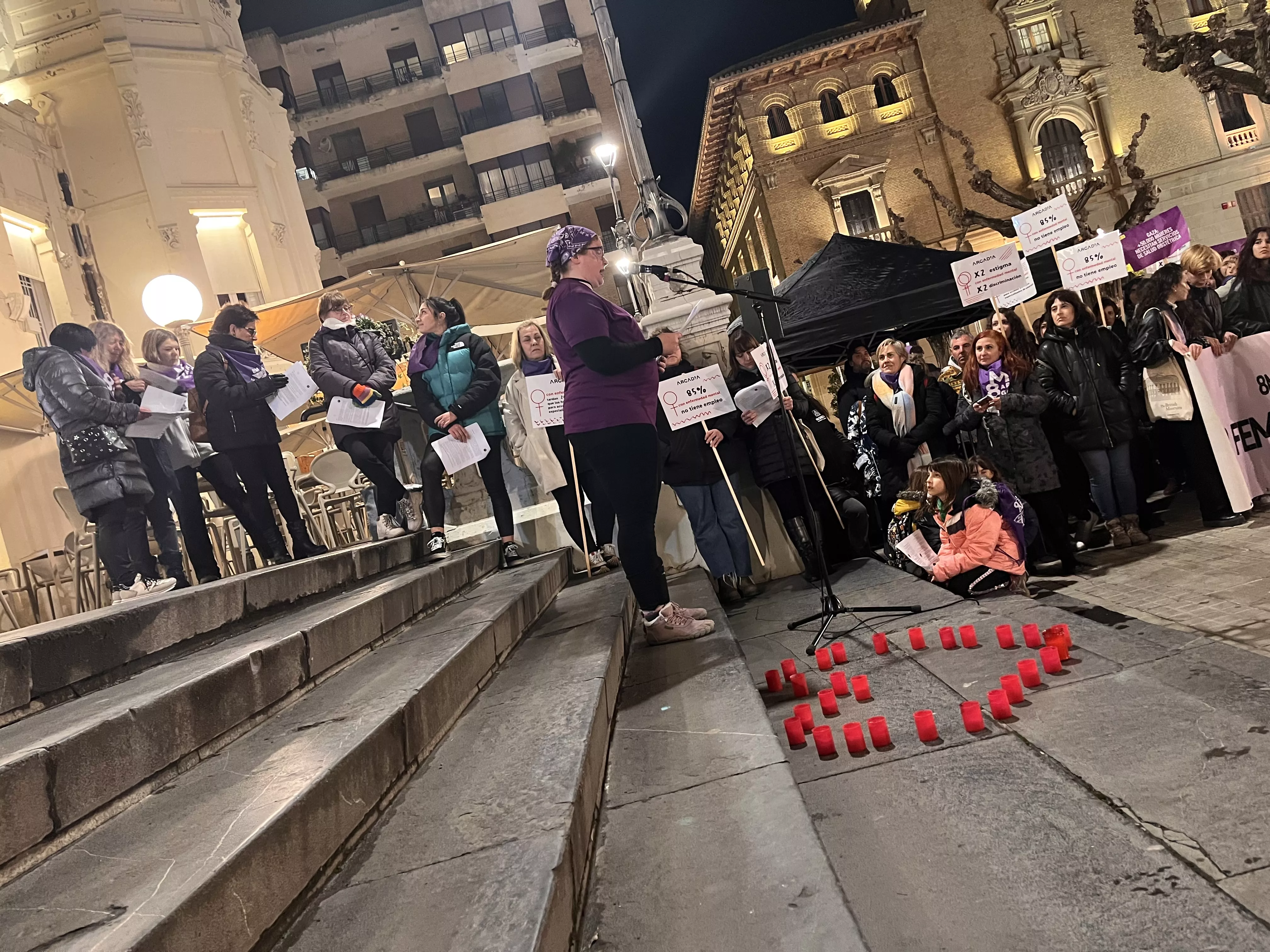Manifestación del 8M 2024 celebrada en Huesca. Foto Mercedes Manterola