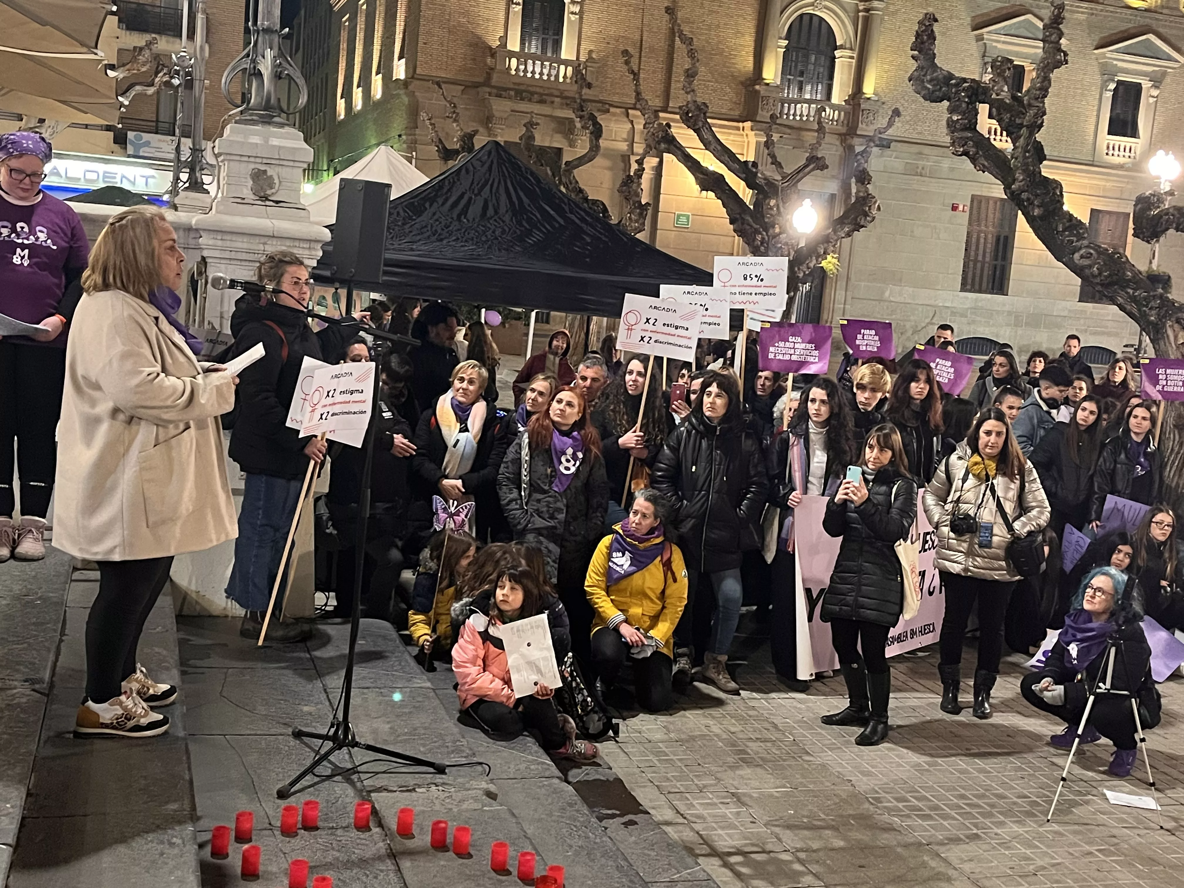 Manifestación del 8M 2024 celebrada en Huesca. Foto Mercedes Manterola