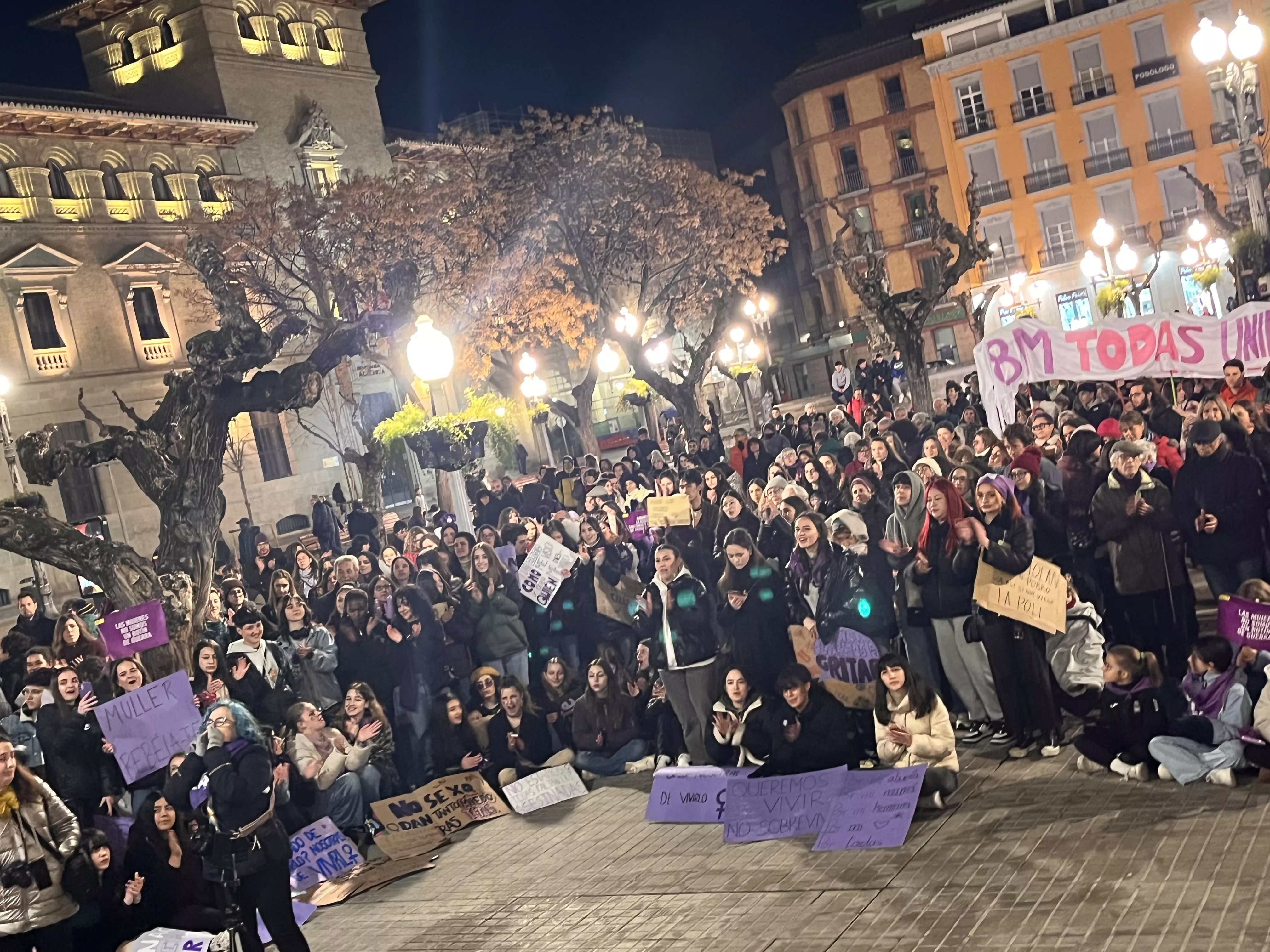 Manifestación del 8M 2024 celebrada en Huesca. Foto Mercedes Manterola