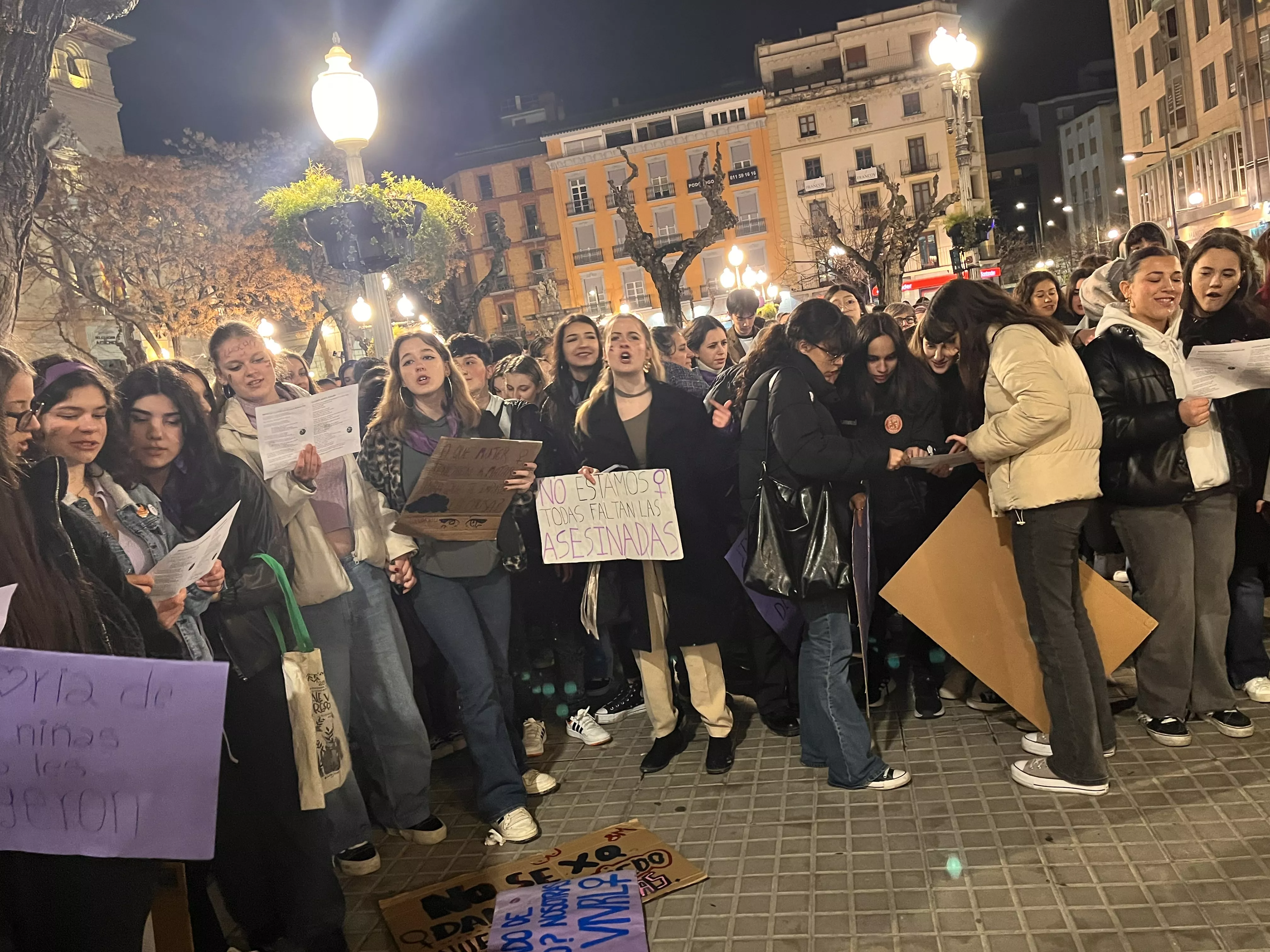 Manifestación del 8M 2024 celebrada en Huesca. Foto Mercedes Manterola