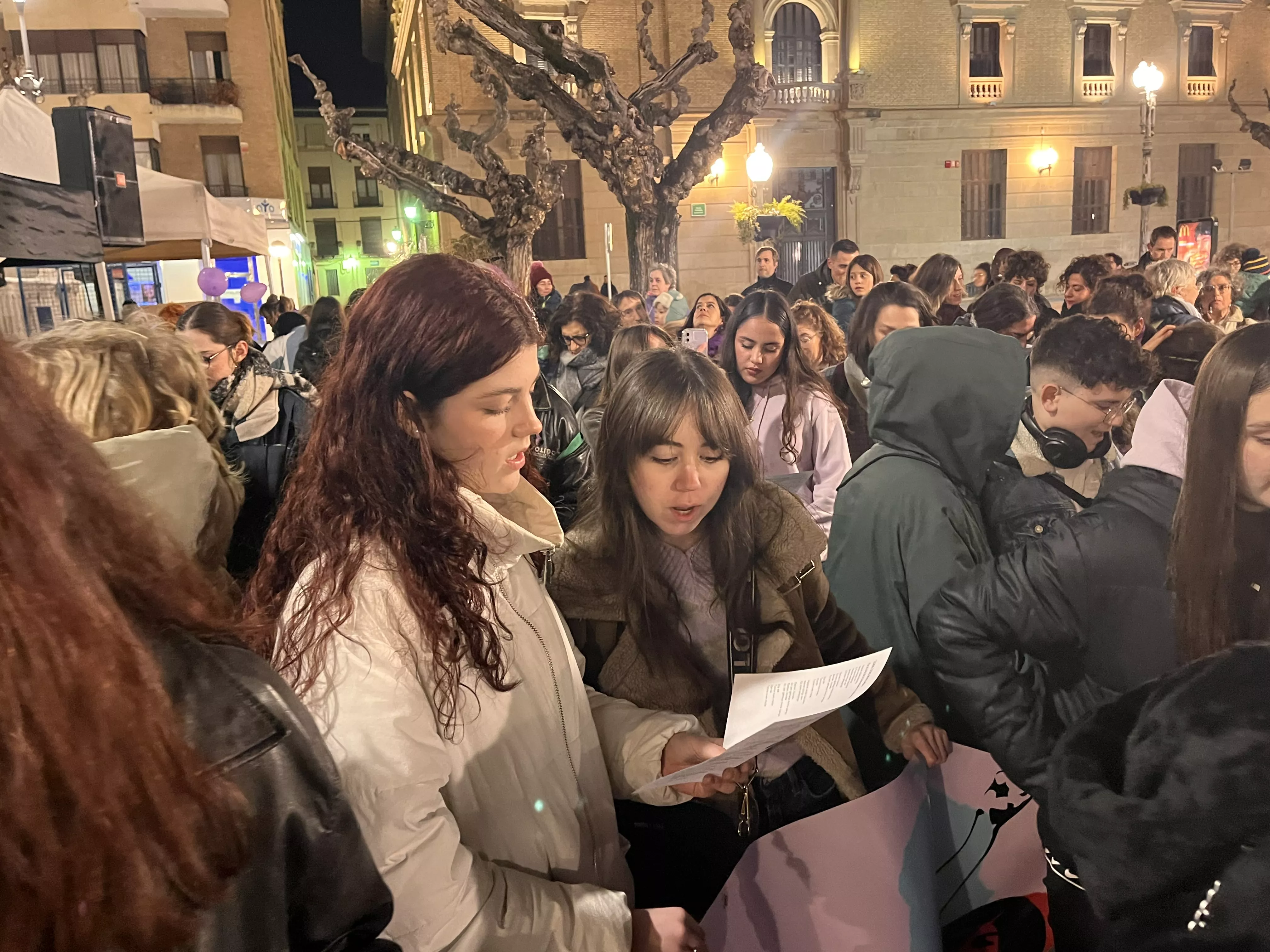 Manifestación del 8M 2024 celebrada en Huesca. Foto Mercedes Manterola