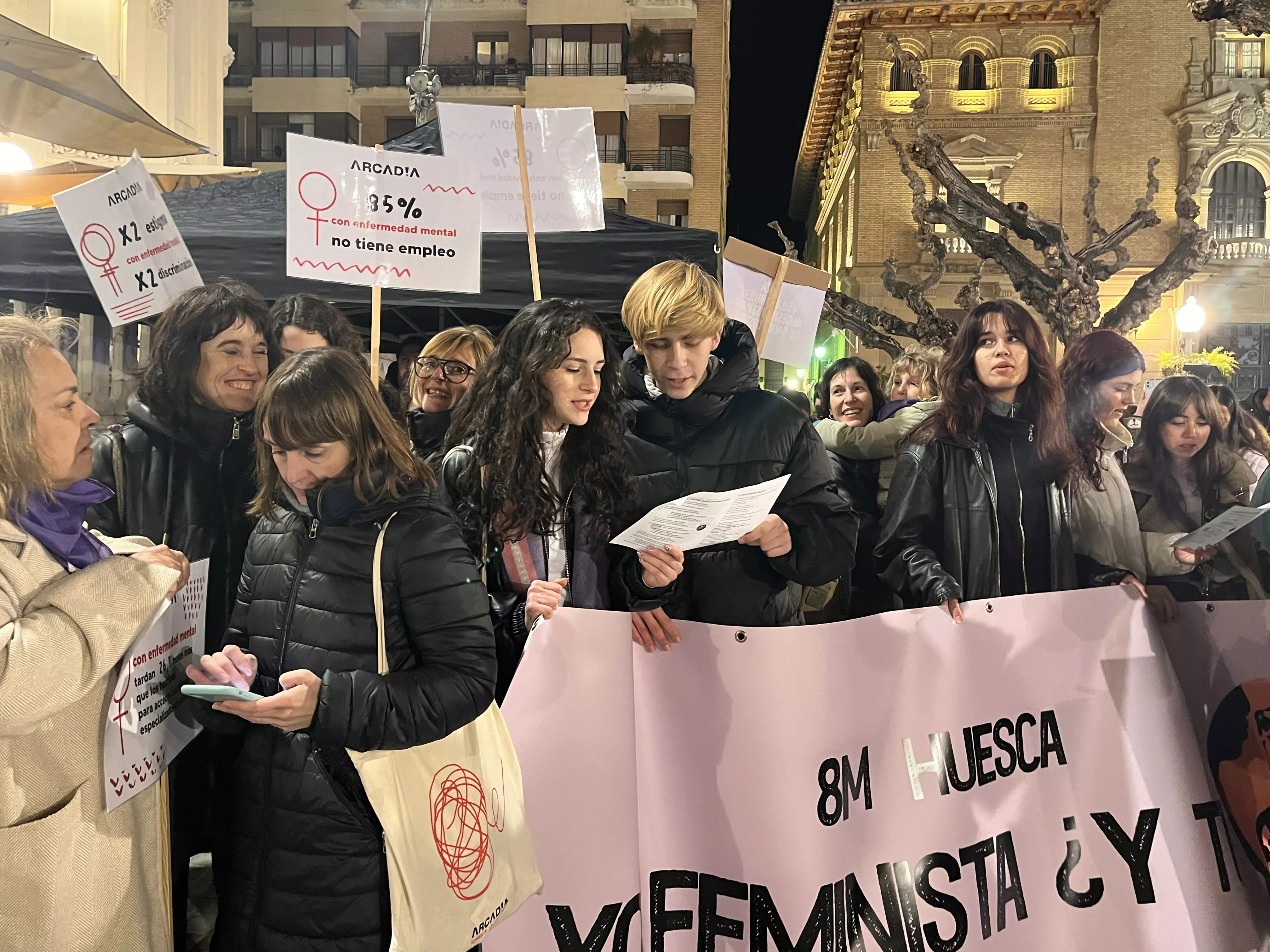 Manifestación del 8M 2024 celebrada en Huesca. Foto Mercedes Manterola