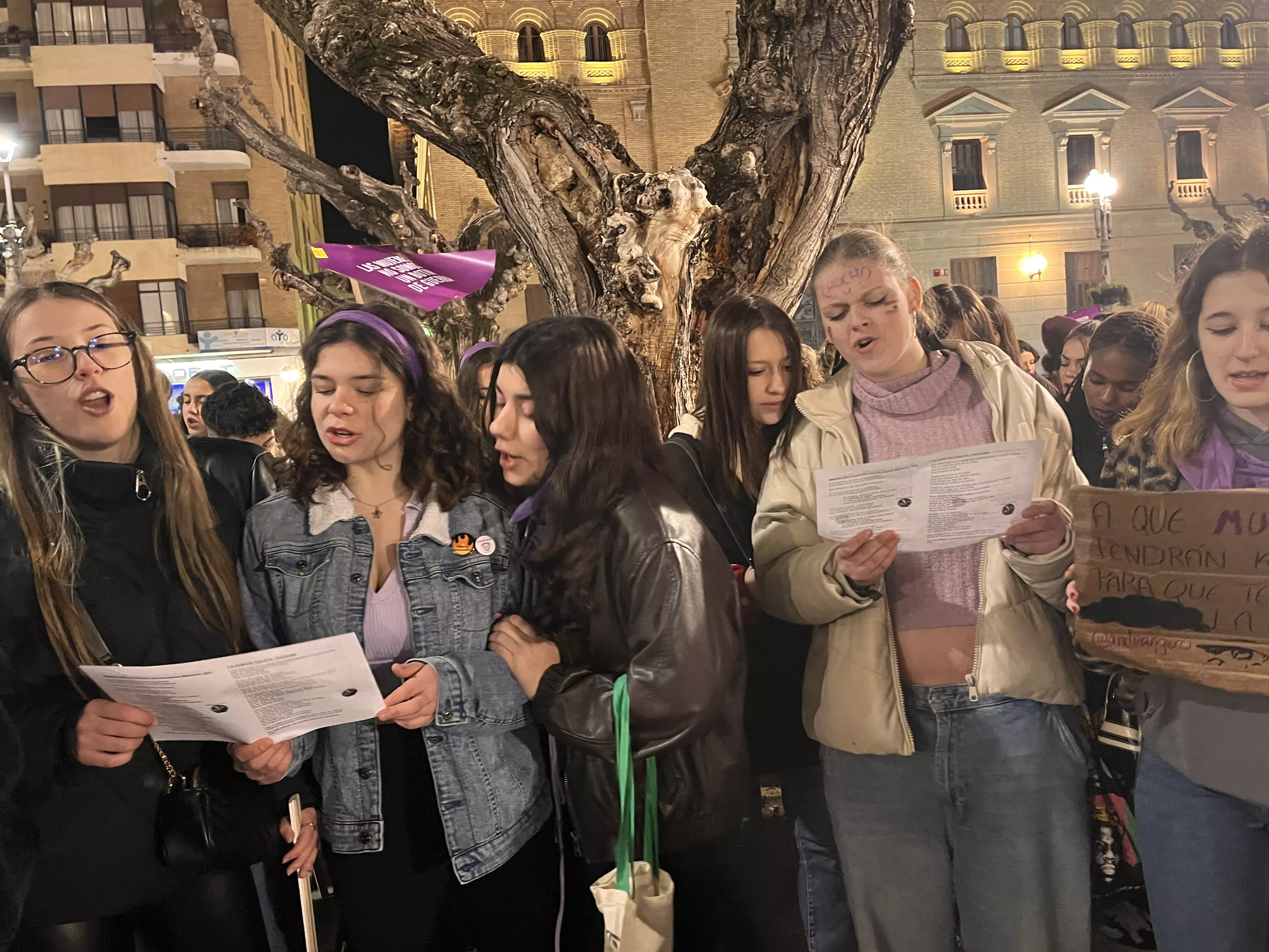 Manifestación del 8M 2024 celebrada en Huesca. Foto Mercedes Manterola