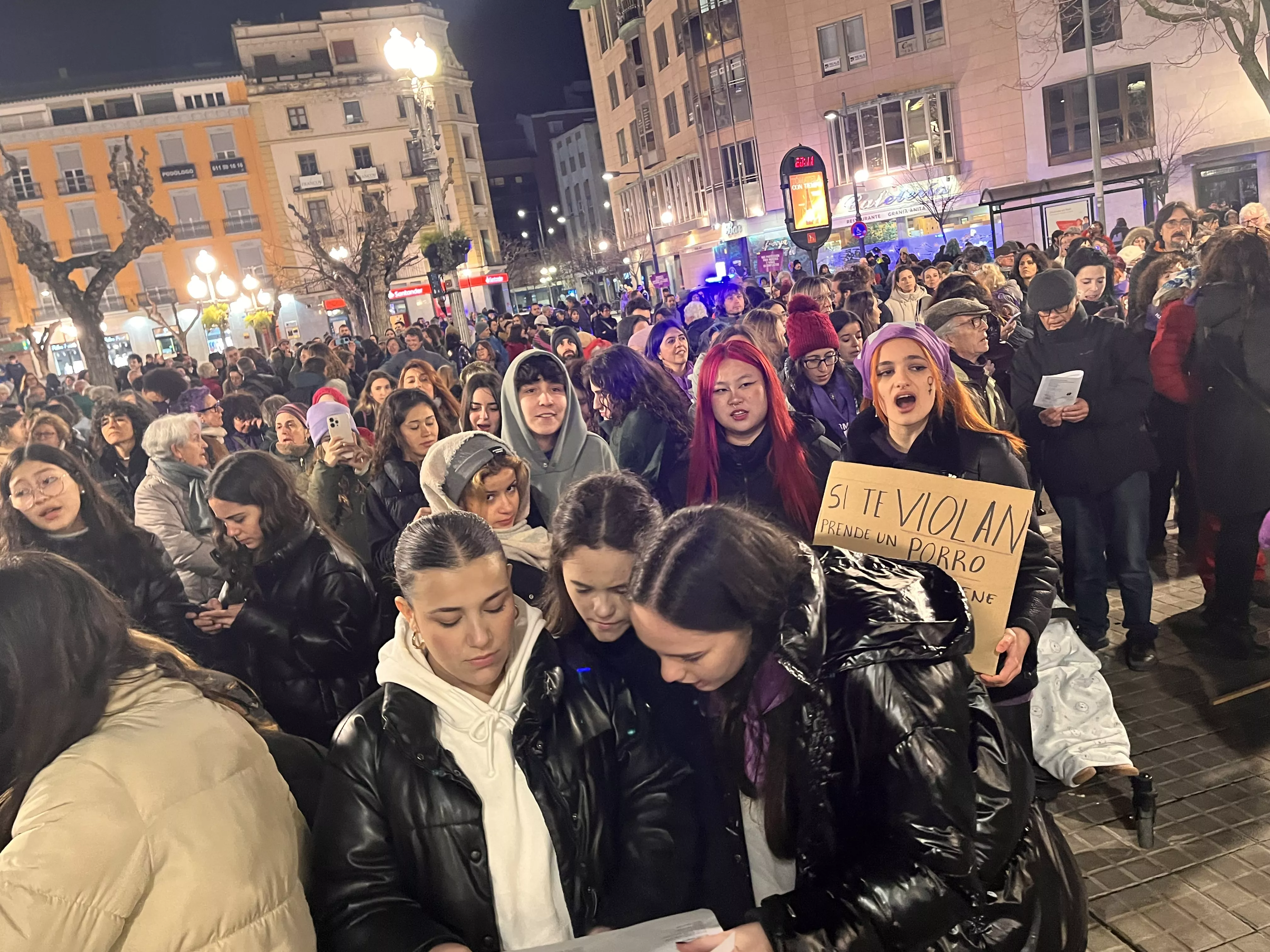 Manifestación del 8M 2024 celebrada en Huesca. Foto Mercedes Manterola