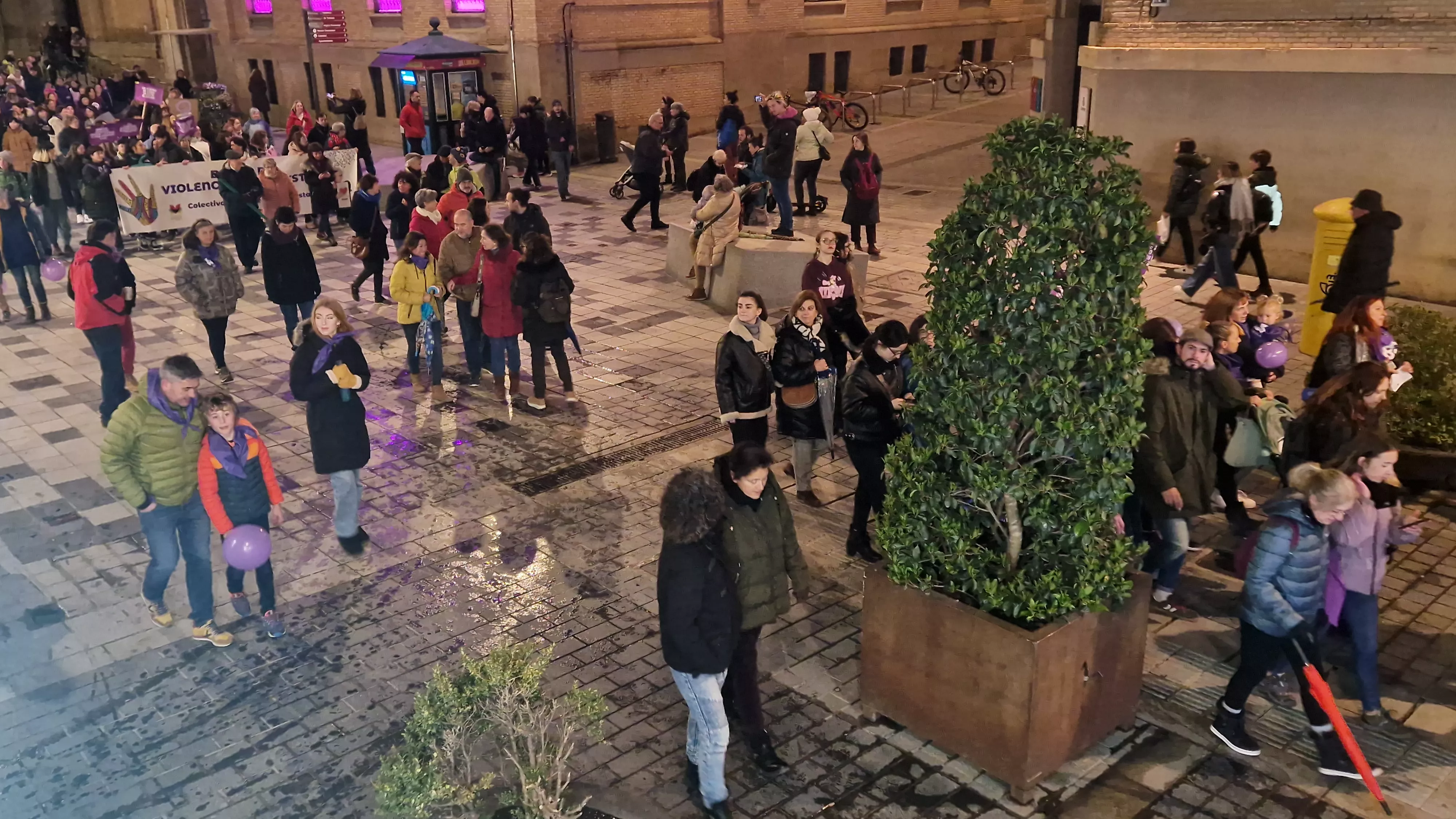 Manifestación del 8M 2024 celebrada en Huesca.