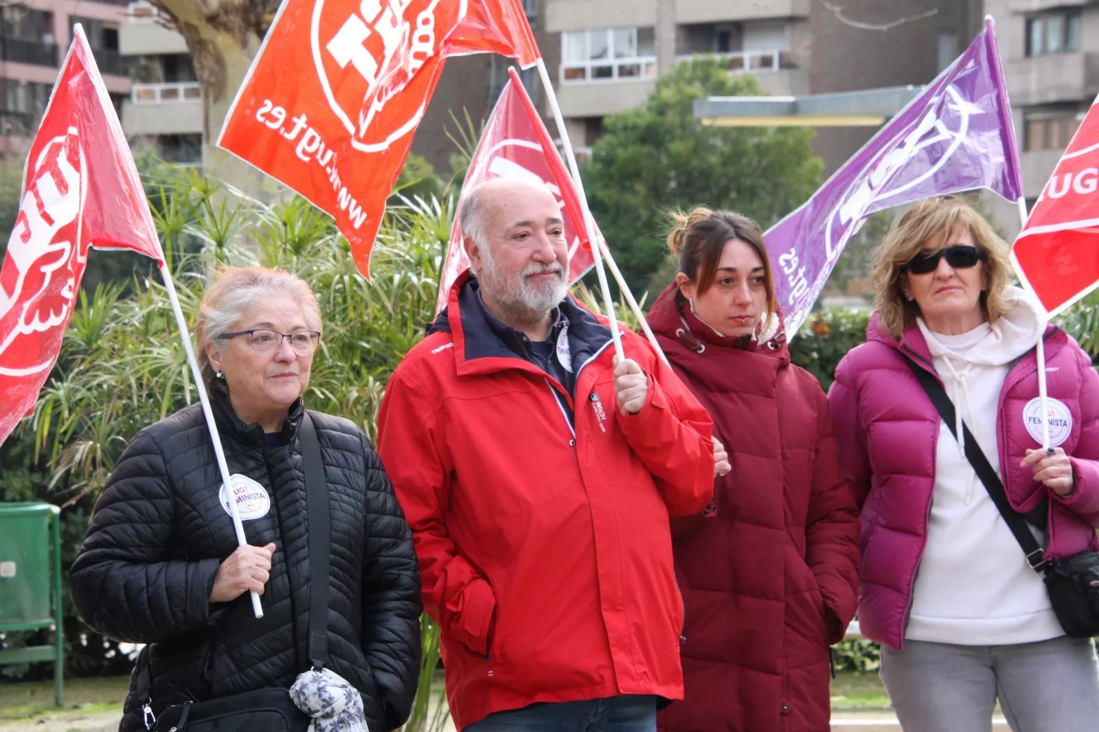 Concentración de UGT y CCOO con motivo del Día de la Mujer 2024. Foto Carlos Neofato