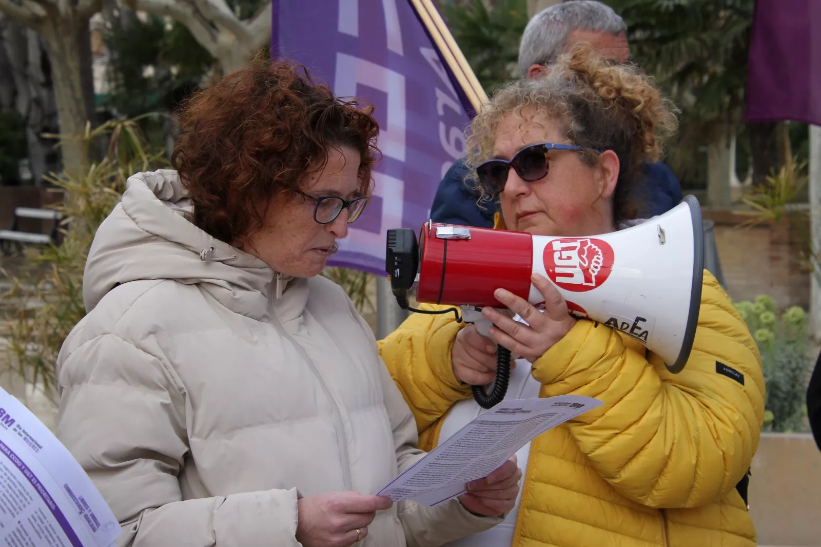 Concentración de UGT y CCOO con motivo del Día de la Mujer 2024. Foto Carlos Neofato