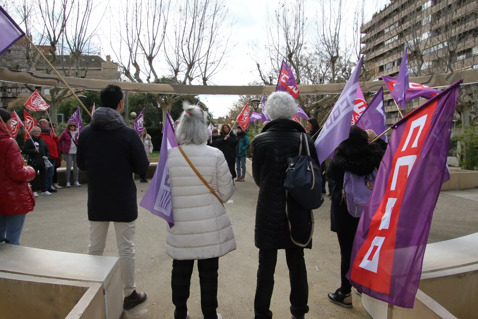 Concentración de UGT y CCOO con motivo del Día de la Mujer 2024. Foto Carlos Neofato