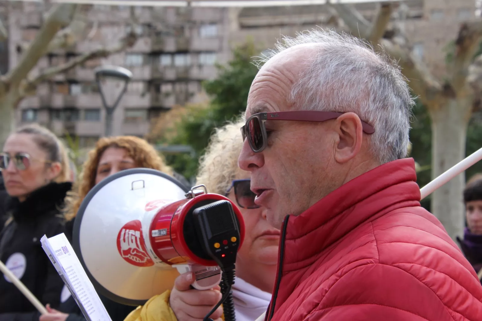 Concentración de UGT y CCOO con motivo del Día de la Mujer 2024. Foto Carlos Neofato