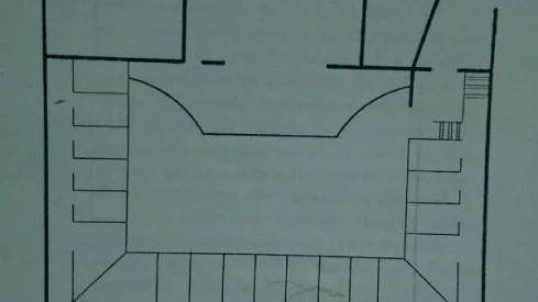 Plano de la casa de comedias de Huesca publicado por John Falconieri (1965)
