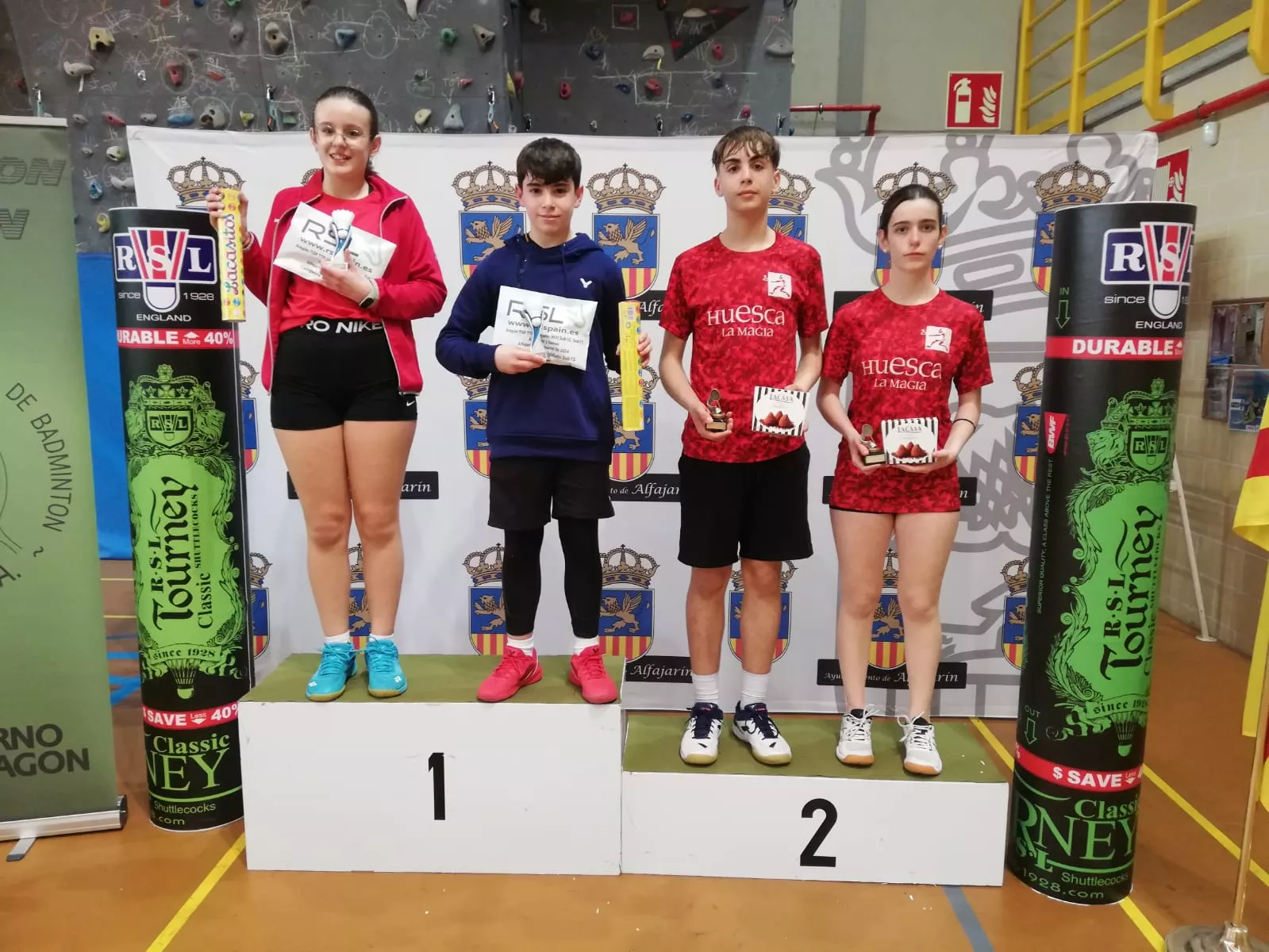 Doble mixto sub 15 Hugo Gállego y segundos Dani Paul Noa Bernues