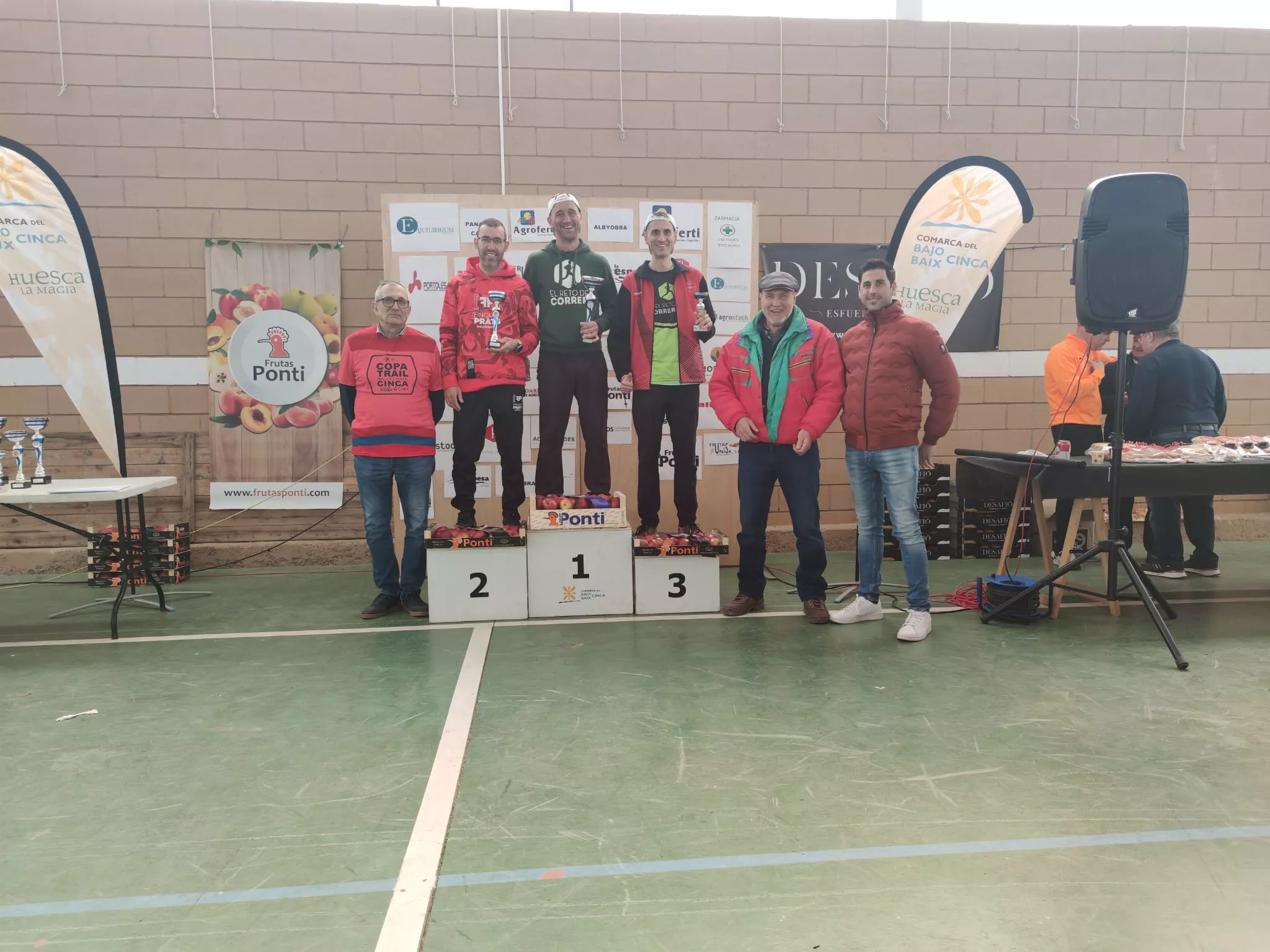 Podio masculino prueba corta Trail de Velilla