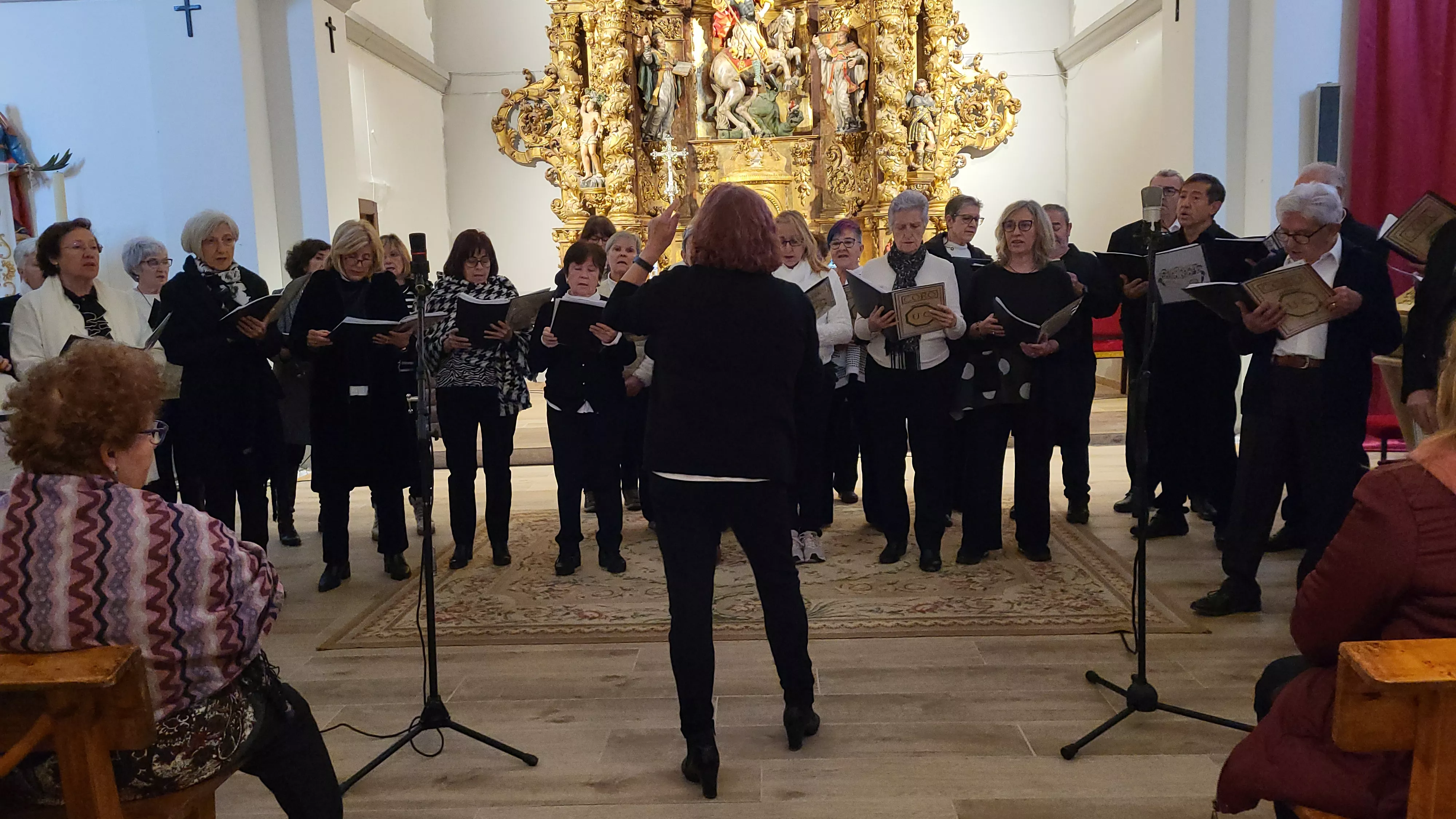 Actuación del Coro de la Universidad Ciudadana en Alcalá de Gurrea. Foto Mercedes Manterola