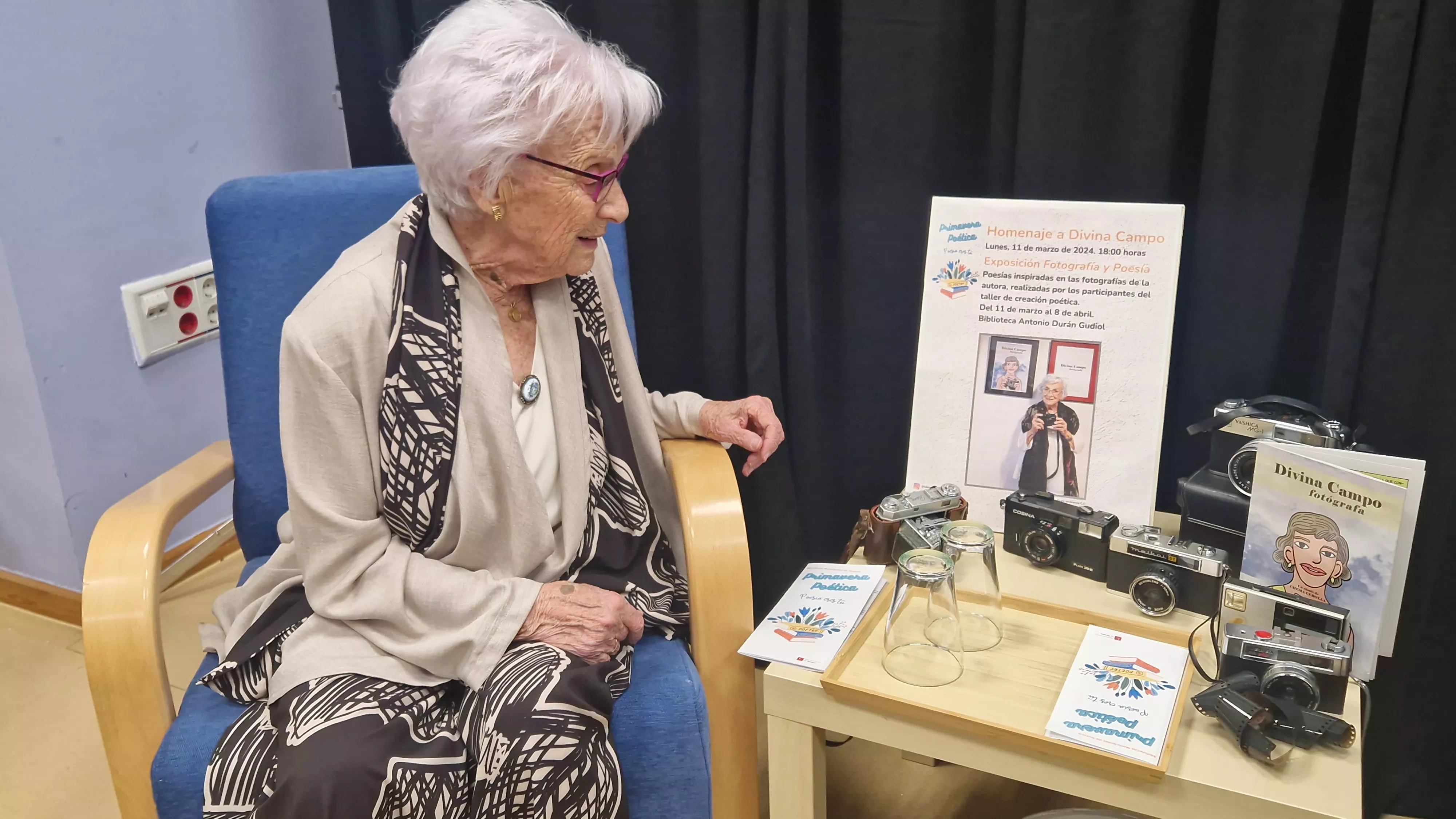 Homenaje a Divina Campo de las Bibliotecas Municipales de Huesca. Foto Myriam Martínez 
