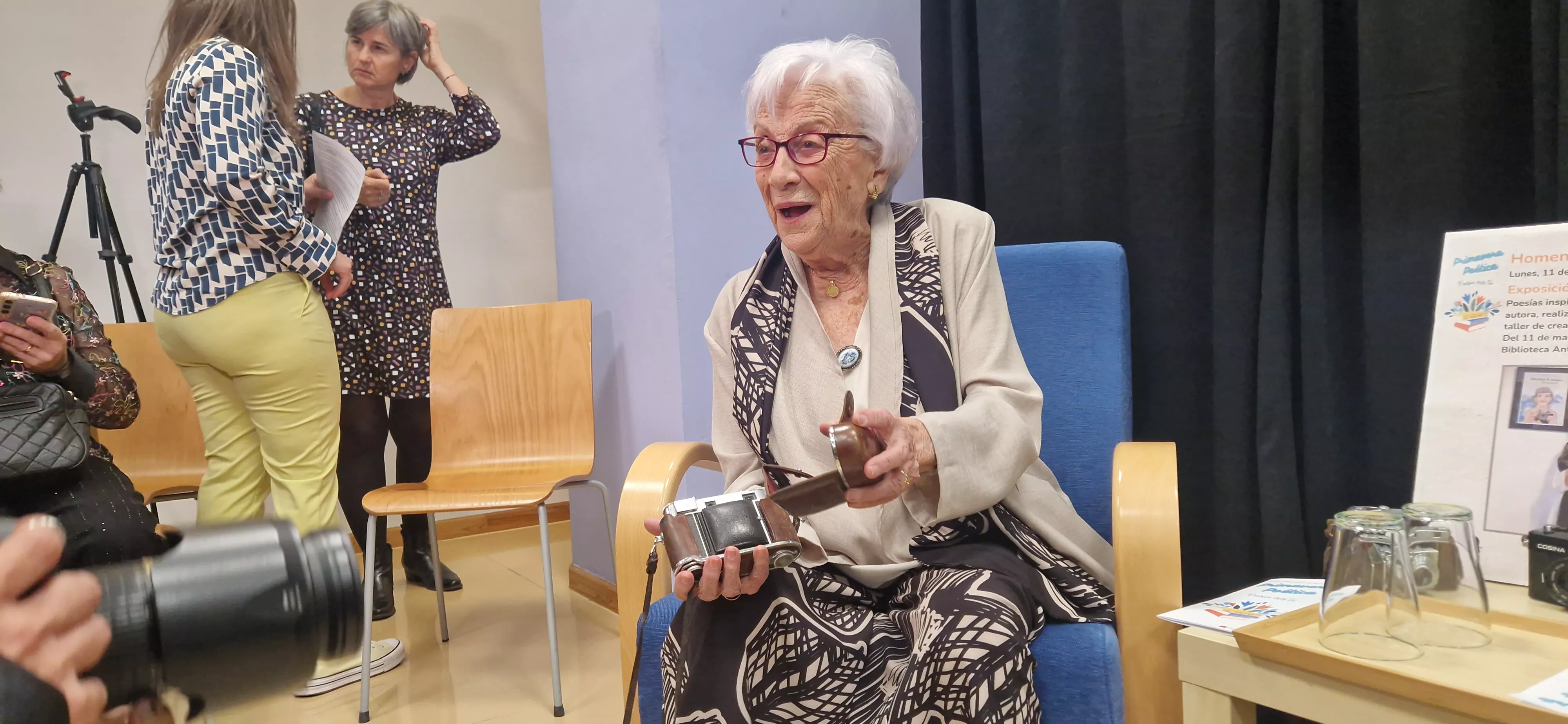 Homenaje a Divina Campo de las Bibliotecas Municipales de Huesca. Foto Myriam Martínez 